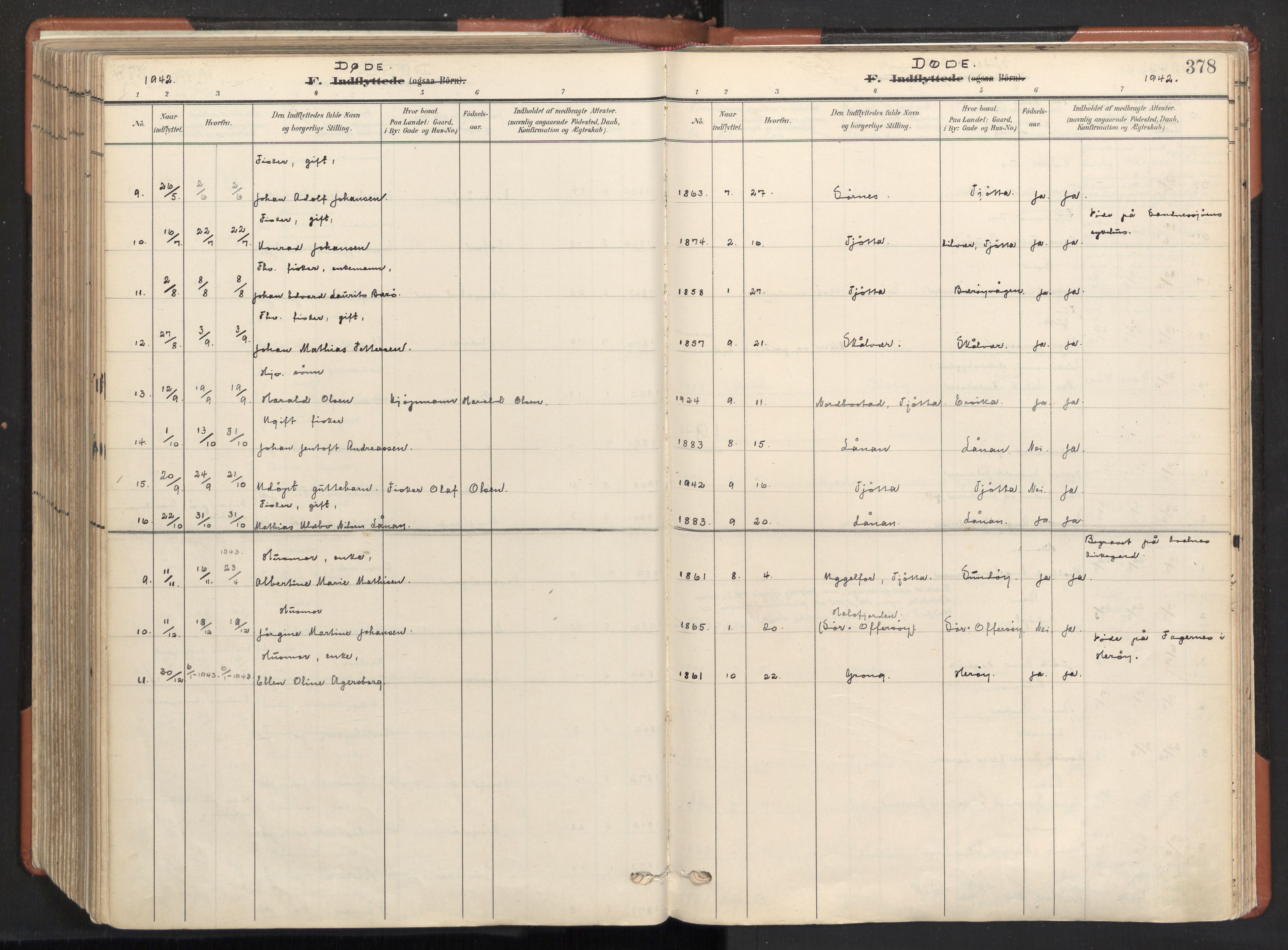 Ministerialprotokoller, klokkerbøker og fødselsregistre - Nordland, AV/SAT-A-1459/817/L0265: Parish register (official) no. 817A05, 1908-1944, p. 378