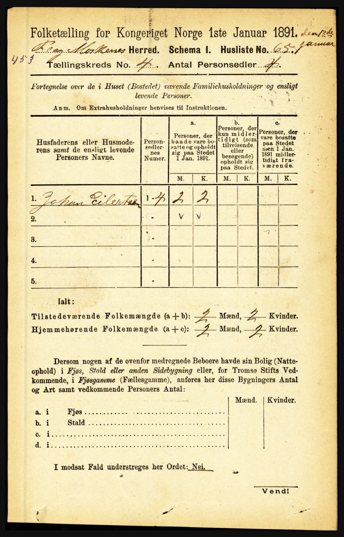 RA, 1891 census for 1859 Flakstad, 1891, p. 1849