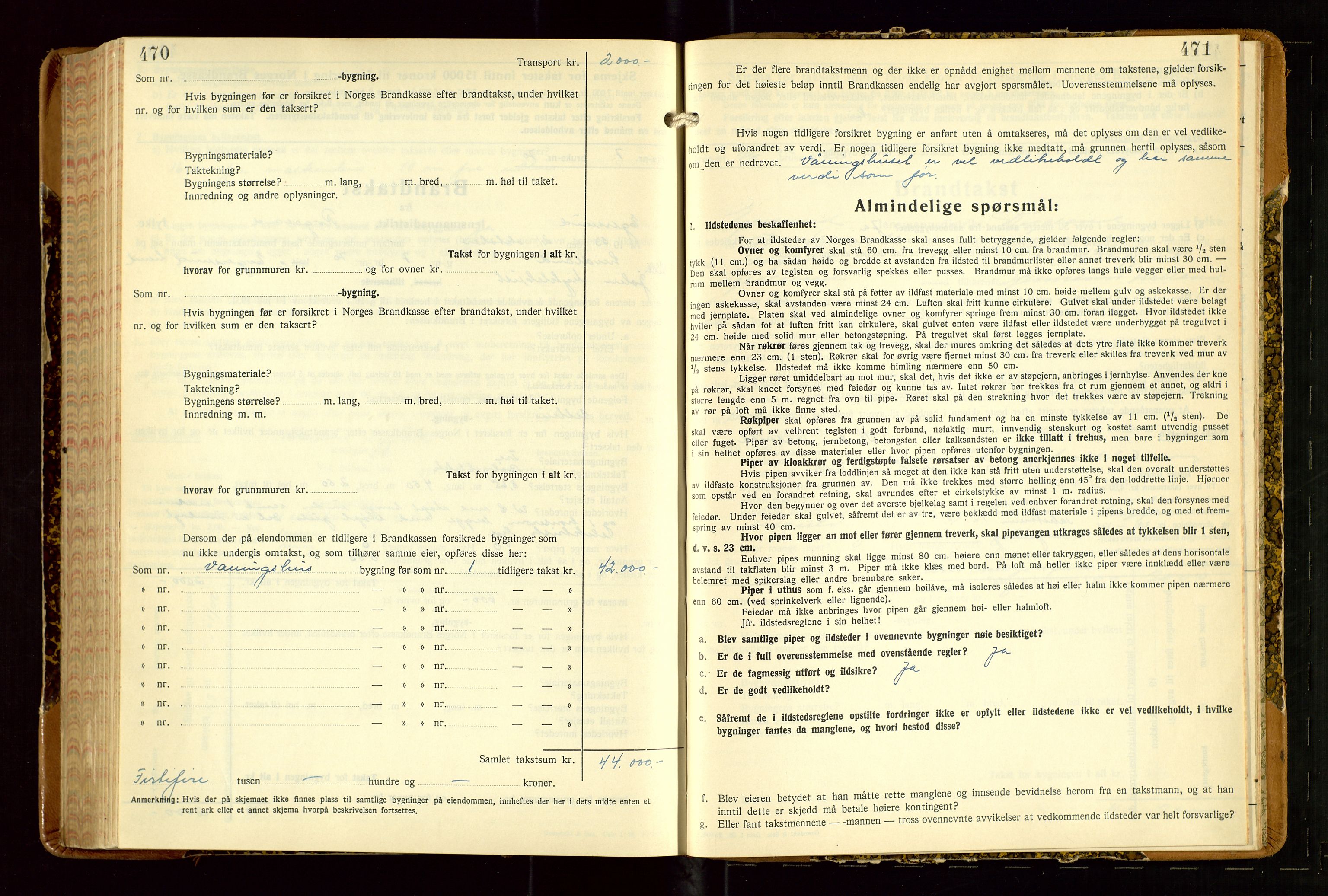 Eigersund lensmannskontor, AV/SAST-A-100171/Gob/L0007: "Brandtakstprotokoll", 1938-1955, p. 470-471