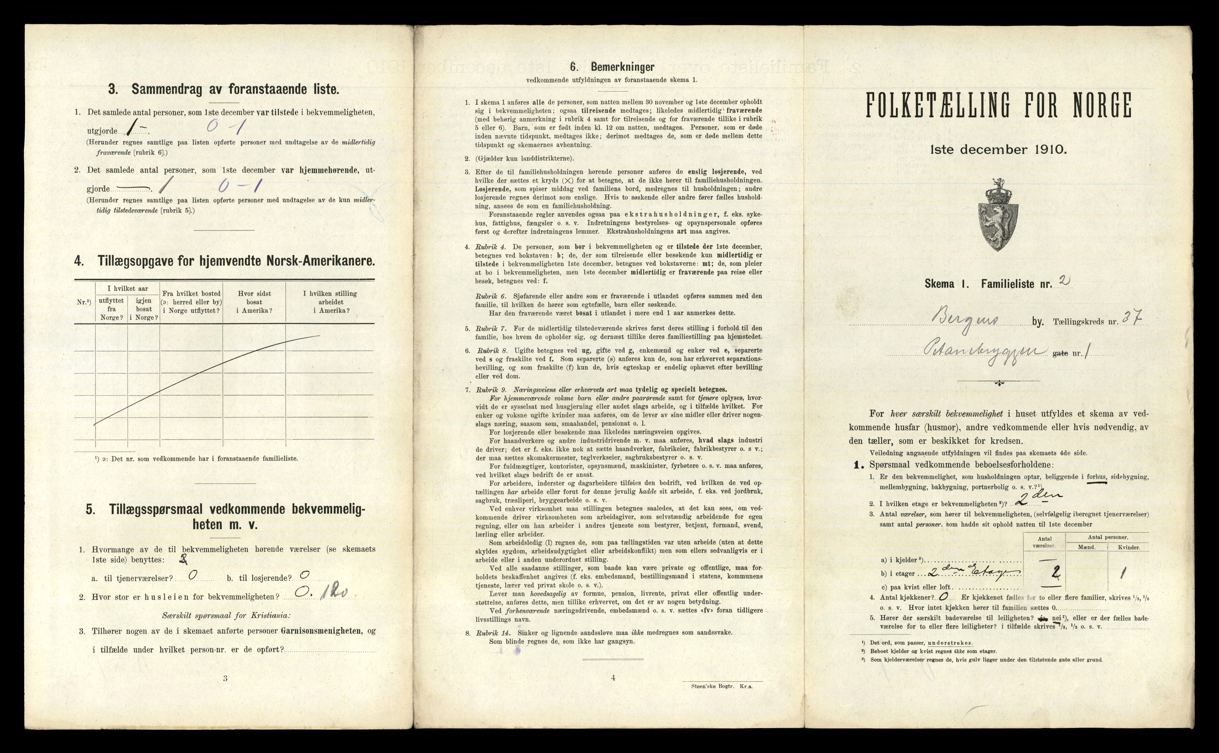 RA, 1910 census for Bergen, 1910, p. 12623