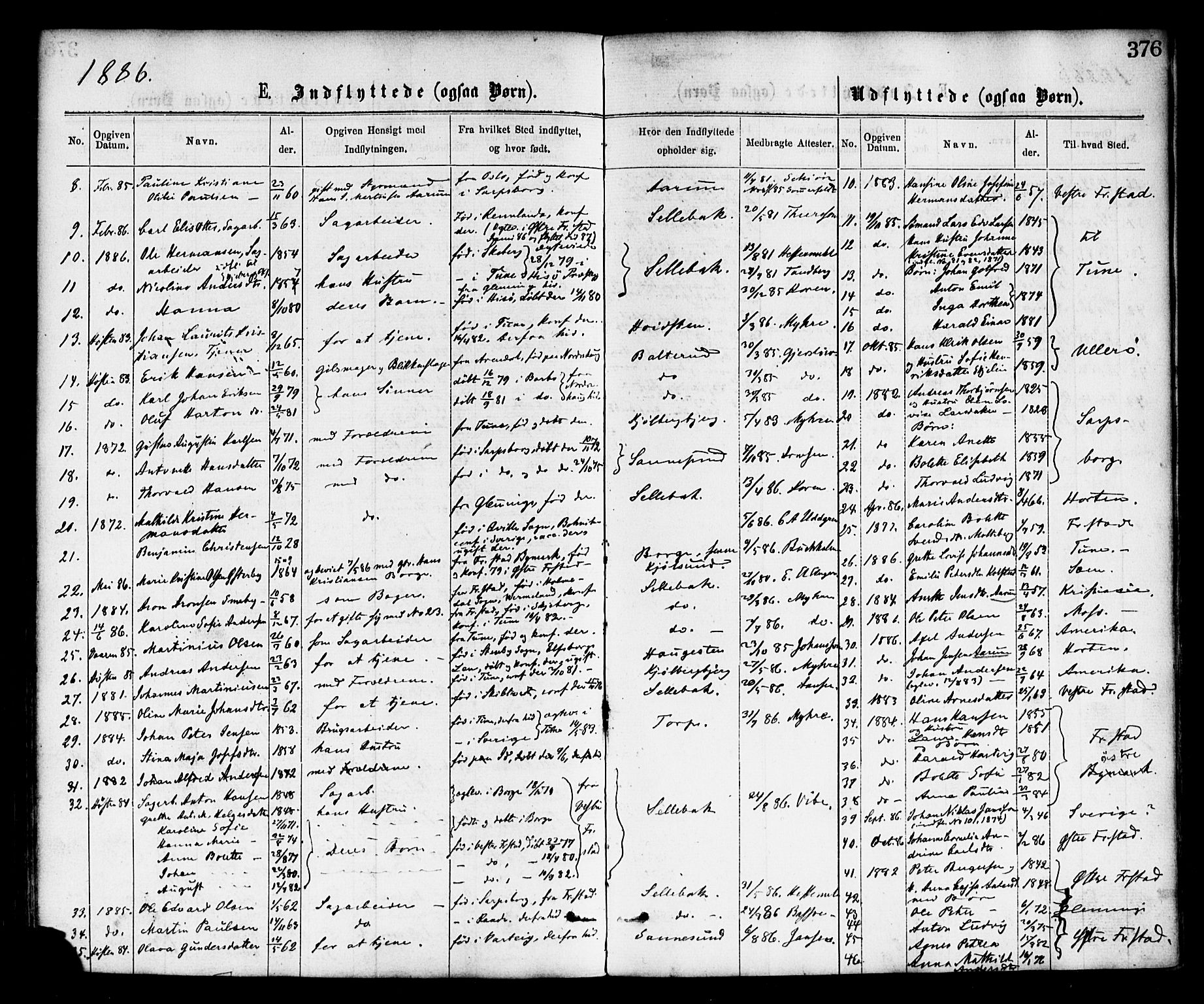 Borge prestekontor Kirkebøker, SAO/A-10903/F/Fa/L0007: Parish register (official) no. I 7, 1875-1886, p. 376