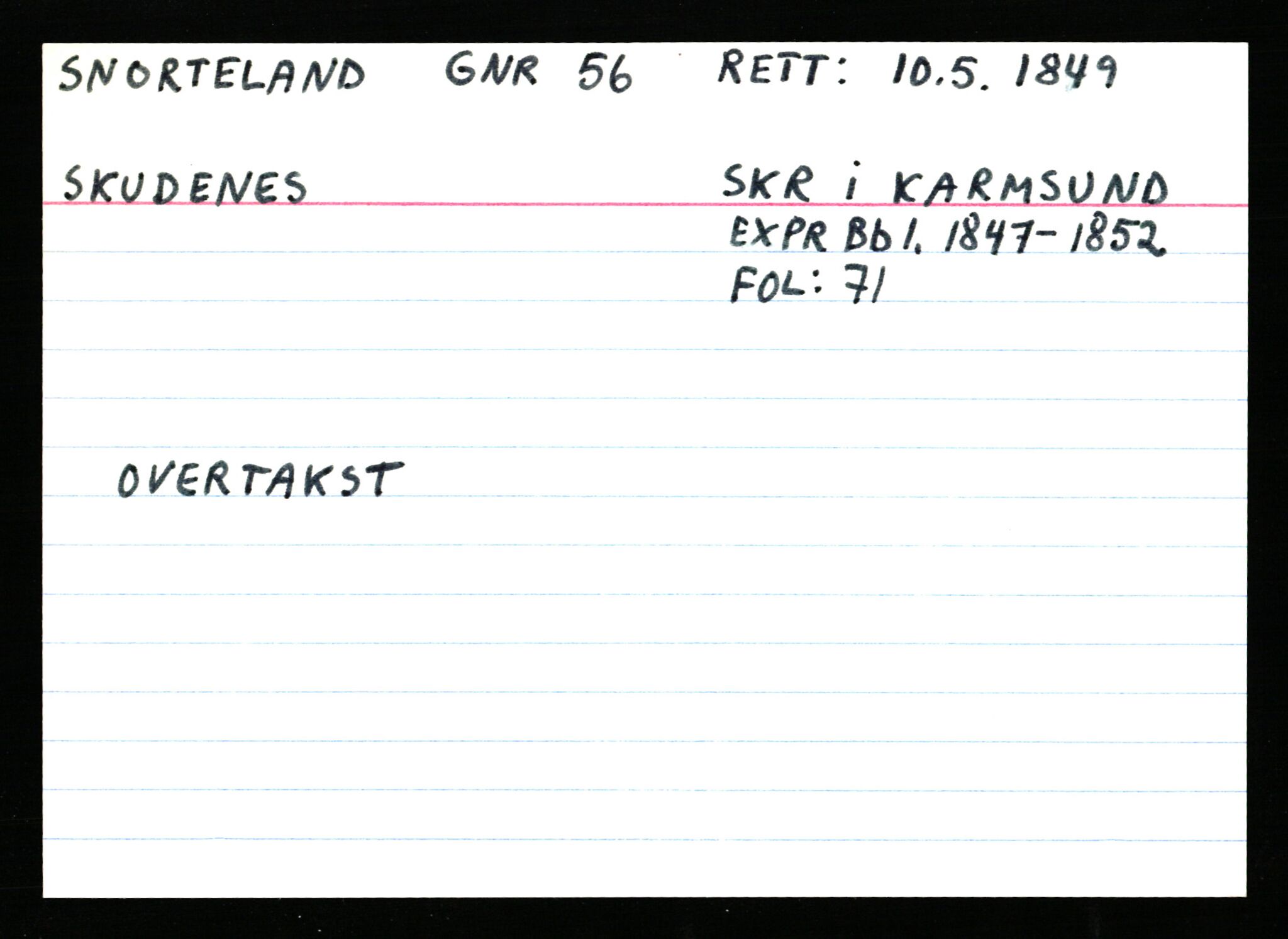 Statsarkivet i Stavanger, AV/SAST-A-101971/03/Y/Ym/L0053: Åstedskort sortert etter gårdsnavn: Skudeneshavn - Solbjør, 1600-1950, p. 504