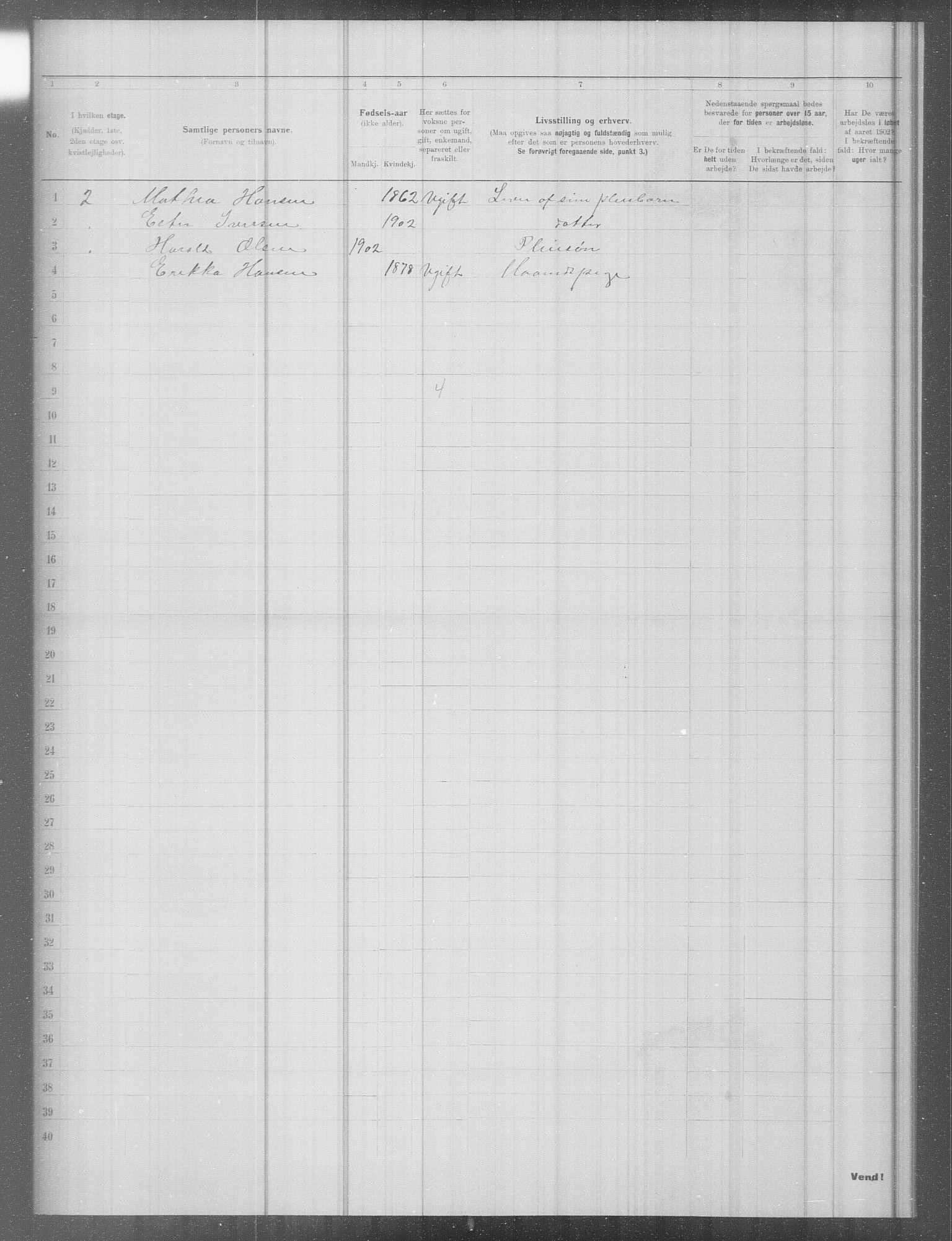 OBA, Municipal Census 1902 for Kristiania, 1902, p. 8334