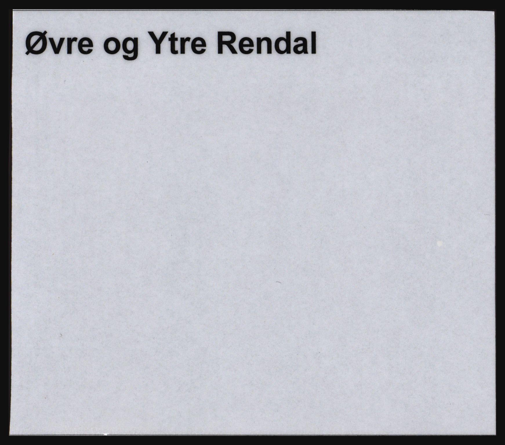 Norges Brannkasse, Rendalen, SAH/NBRANR-024, p. 1