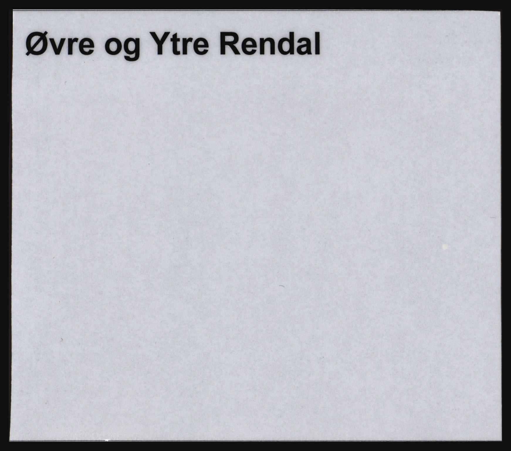 Norges Brannkasse, Rendalen, AV/SAH-NBRANR-024, p. 1