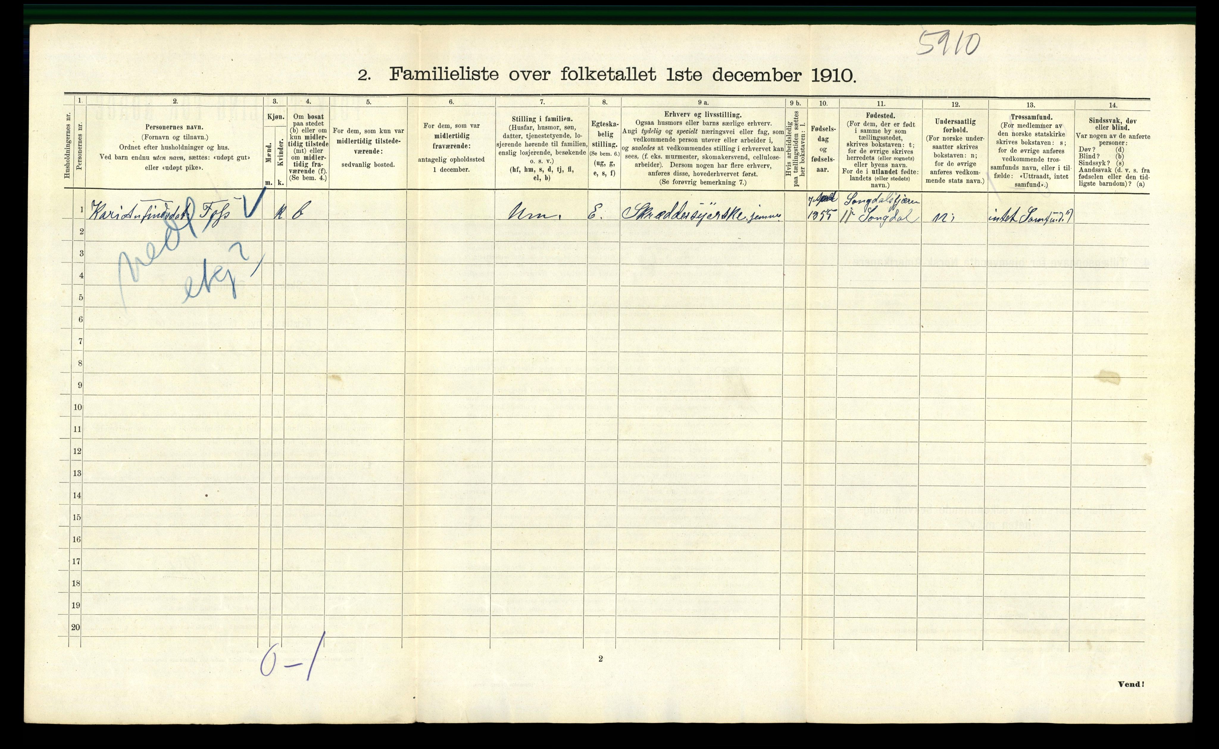 RA, 1910 census for Kristiania, 1910, p. 55776