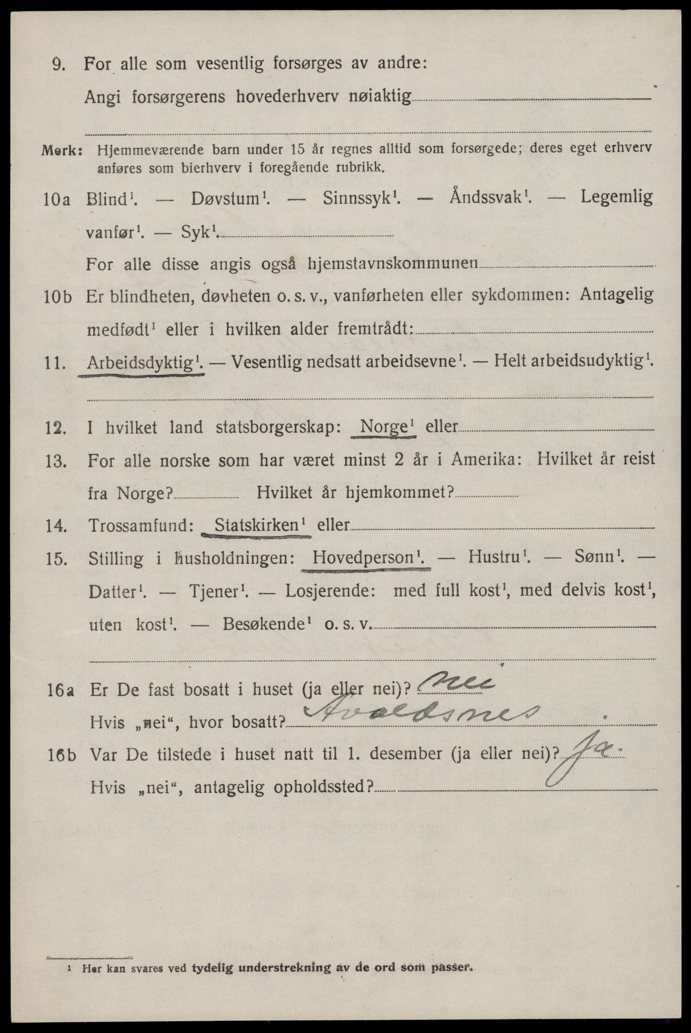 SAST, 1920 census for Torvastad, 1920, p. 5617