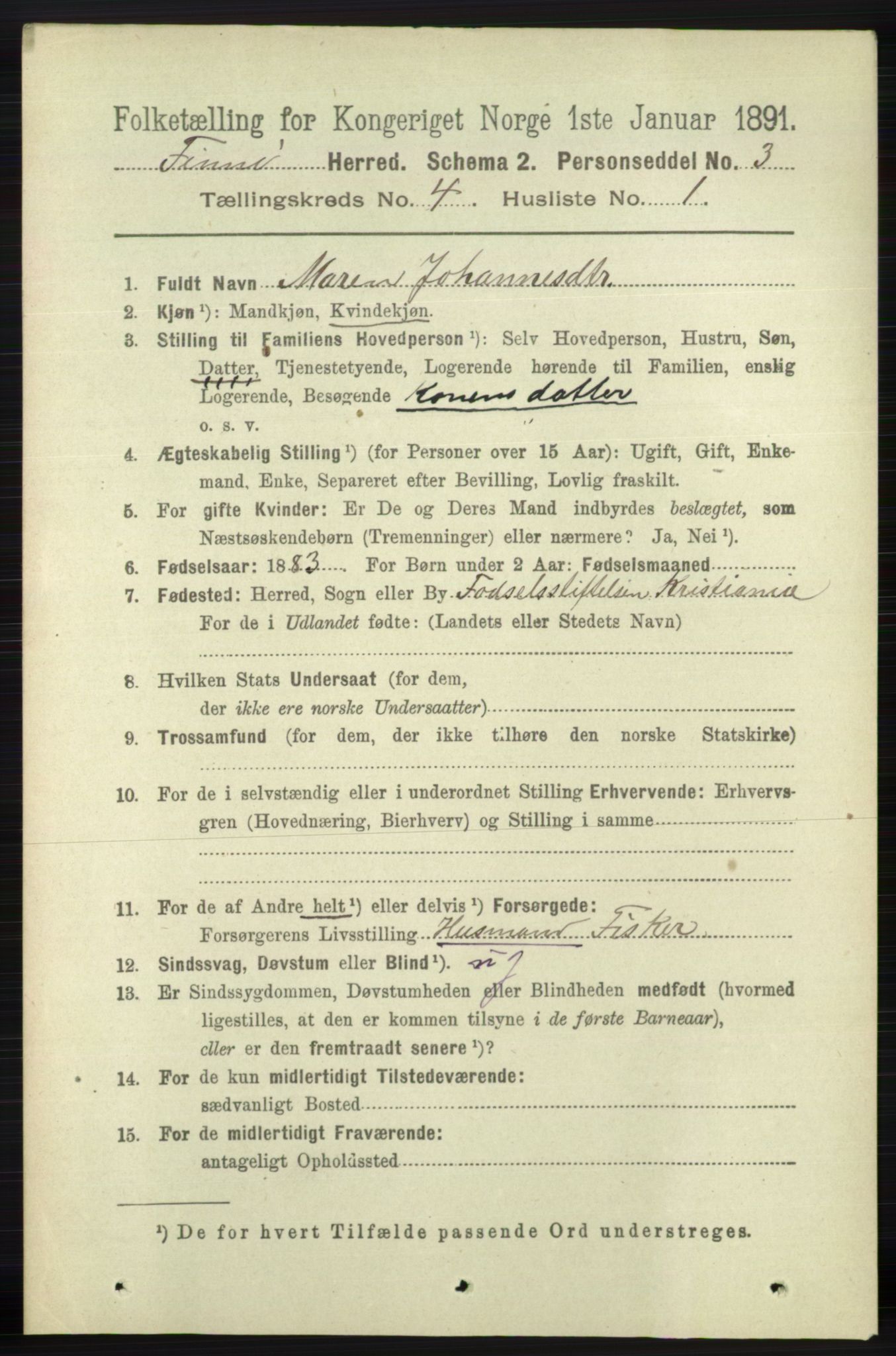 RA, 1891 census for 1141 Finnøy, 1891, p. 827