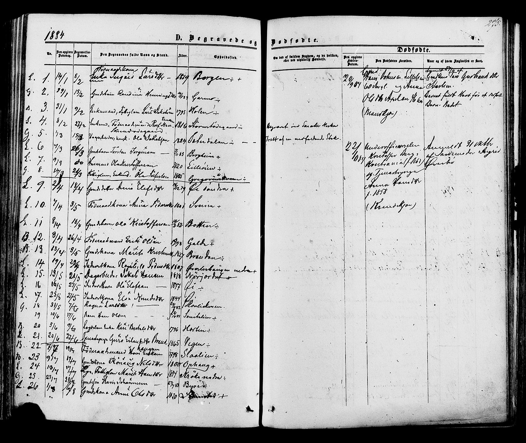 Lom prestekontor, SAH/PREST-070/K/L0007: Parish register (official) no. 7, 1863-1884, p. 275