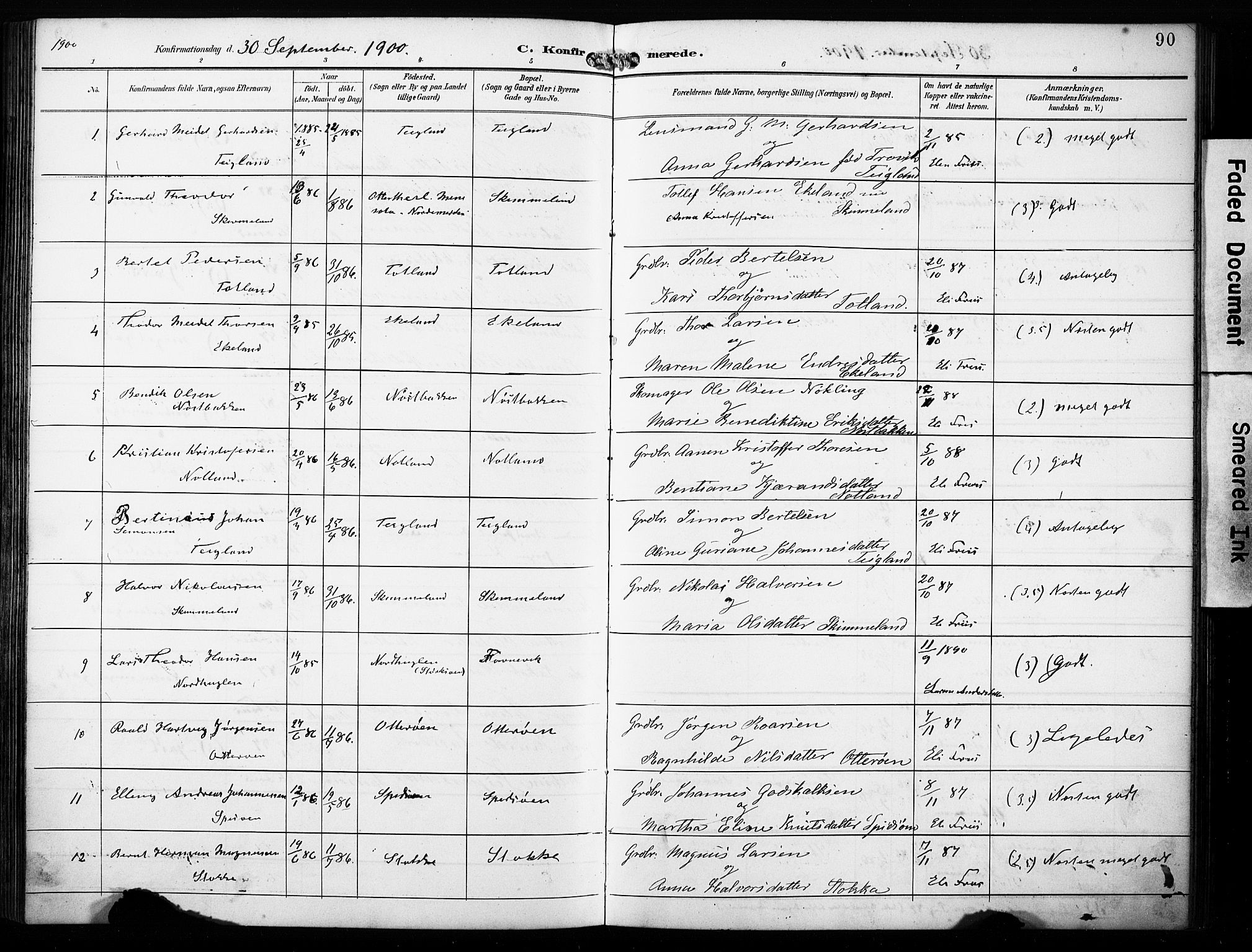 Finnås sokneprestembete, SAB/A-99925/H/Ha/Haa/Haab/L0002: Parish register (official) no. B 2, 1895-1906, p. 90