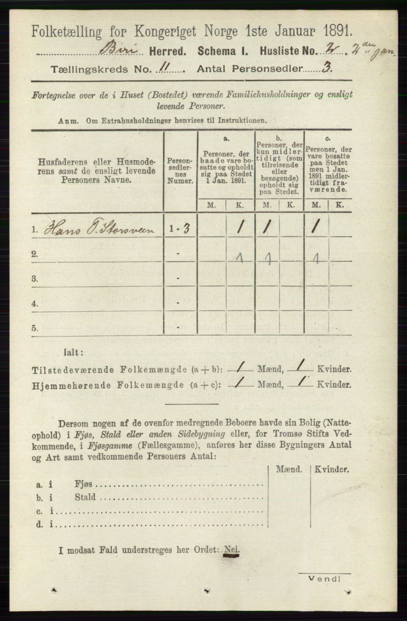 RA, 1891 census for 0525 Biri, 1891, p. 4294