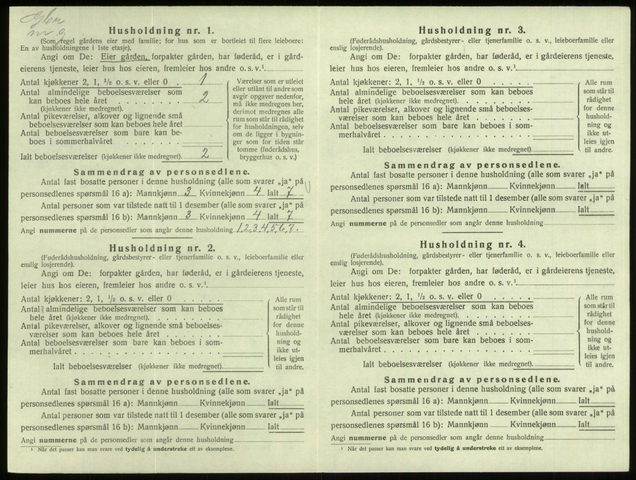 SAB, 1920 census for Eid, 1920, p. 1003