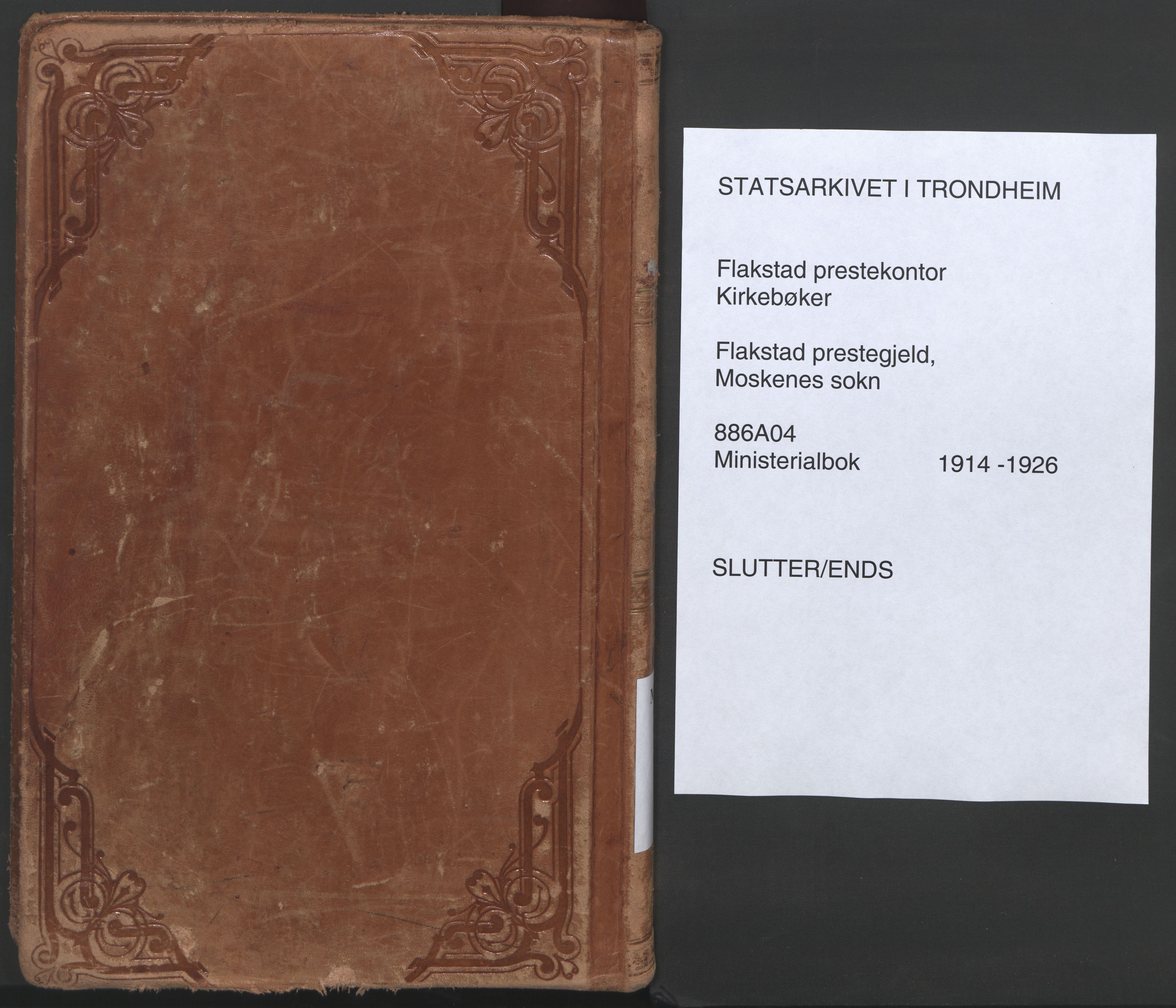 Ministerialprotokoller, klokkerbøker og fødselsregistre - Nordland, AV/SAT-A-1459/886/L1222: Parish register (official) no. 886A04, 1914-1926