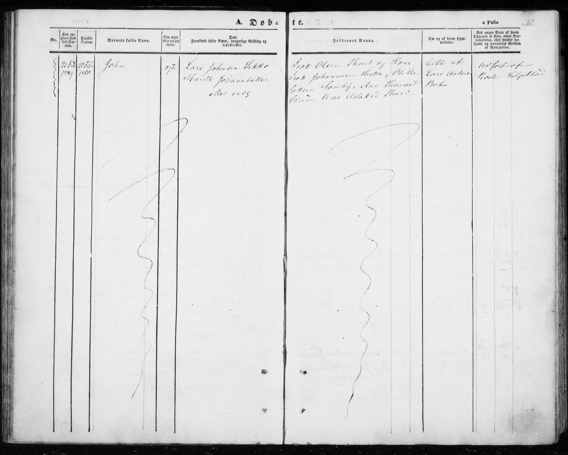 Kautokeino sokneprestembete, AV/SATØ-S-1340/H/Ha/L0002.kirke: Parish register (official) no. 2, 1843-1861, p. 32