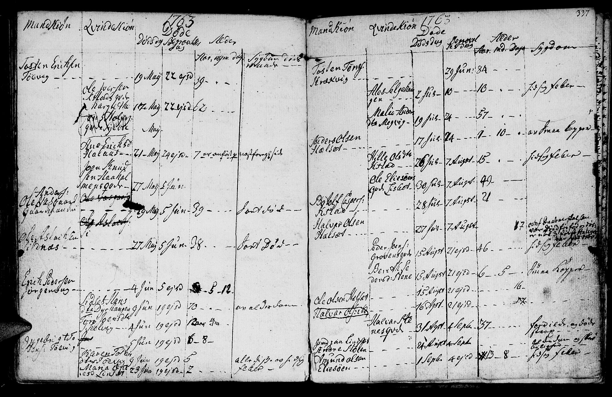 Ministerialprotokoller, klokkerbøker og fødselsregistre - Møre og Romsdal, AV/SAT-A-1454/570/L0828: Parish register (official) no. 570A02, 1750-1789, p. 336-337