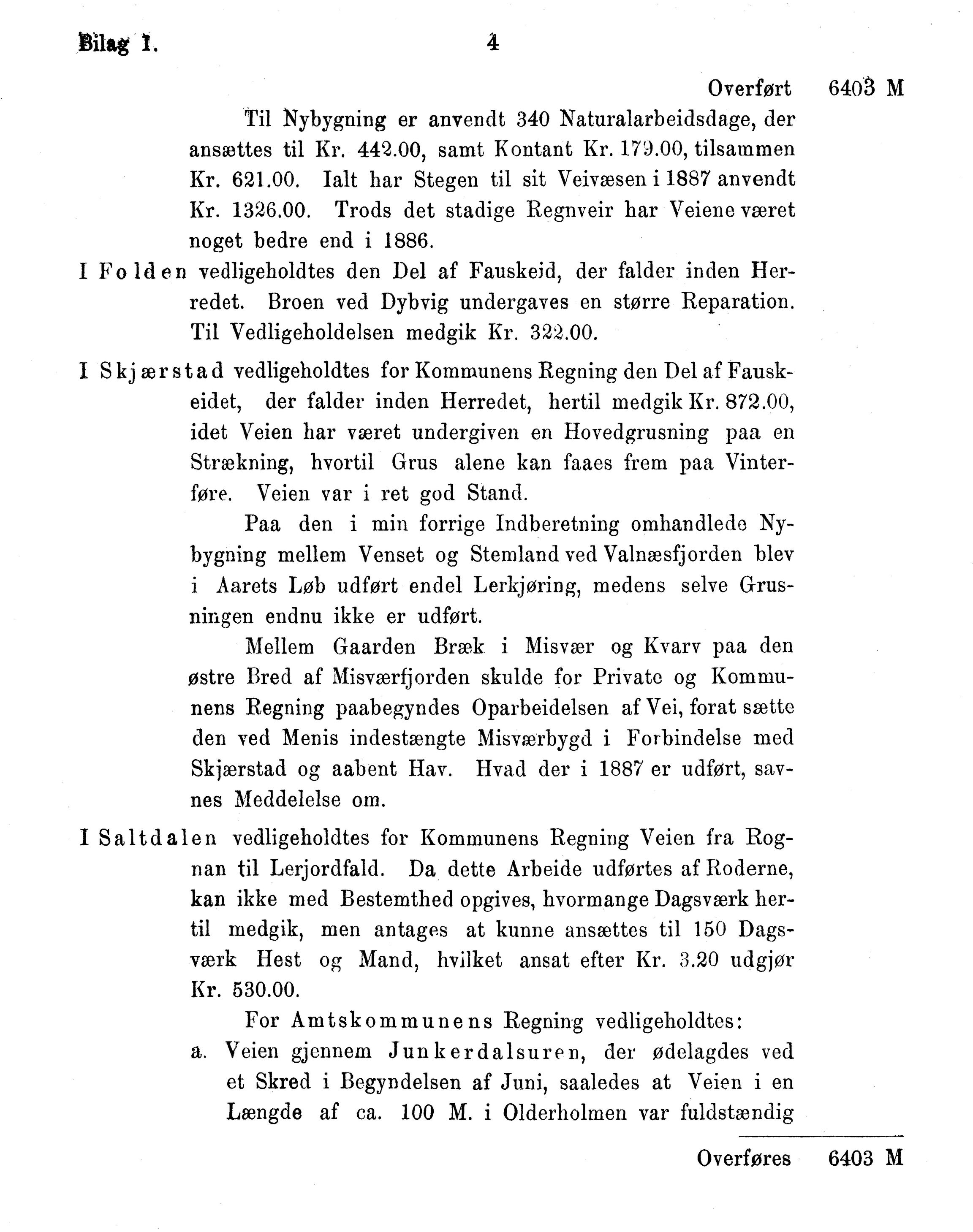 Nordland Fylkeskommune. Fylkestinget, AIN/NFK-17/176/A/Ac/L0015: Fylkestingsforhandlinger 1886-1890, 1886-1890