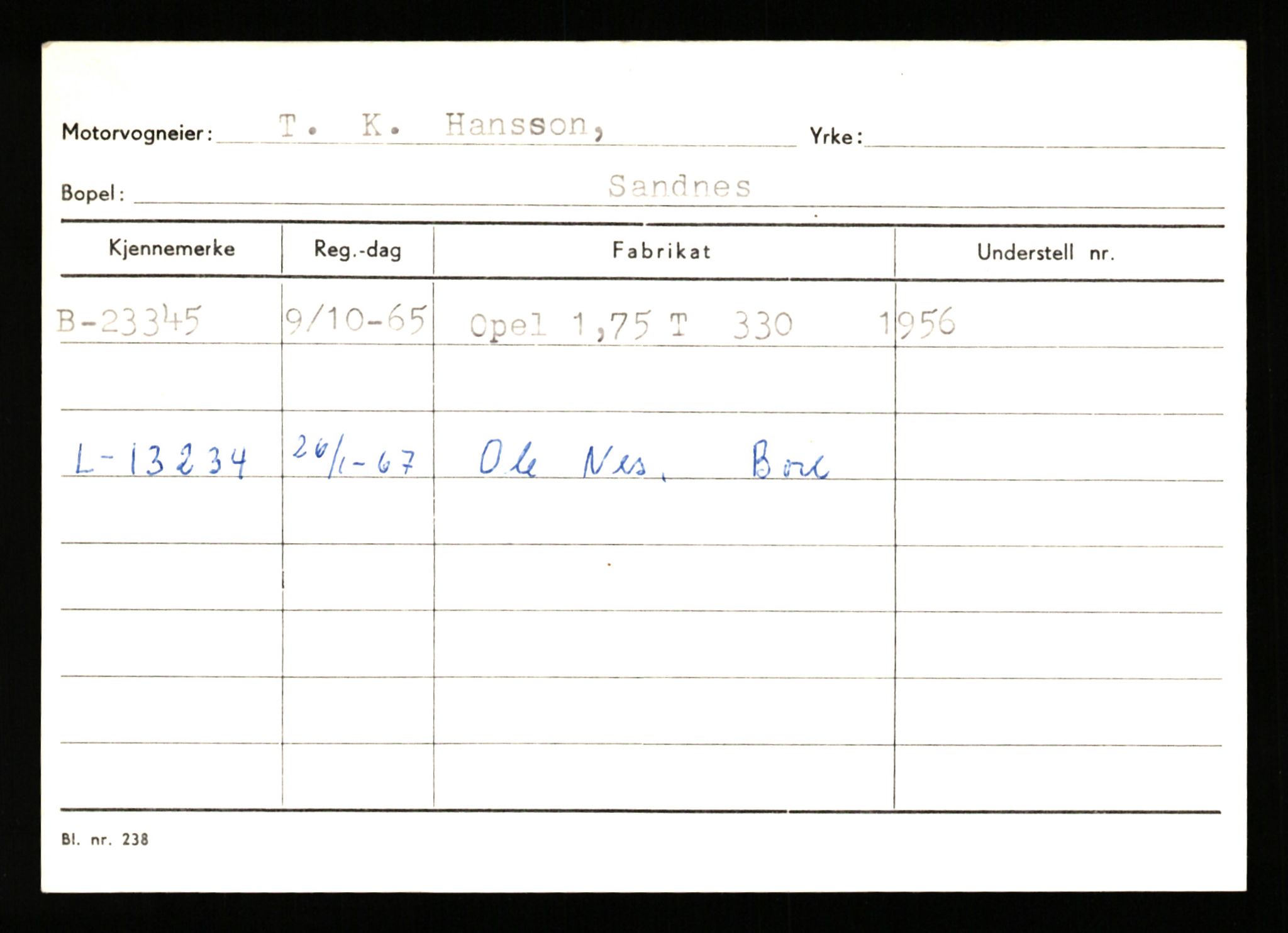 Stavanger trafikkstasjon, AV/SAST-A-101942/0/G/L0005: Registreringsnummer: 23000 - 34245, 1930-1971, p. 127