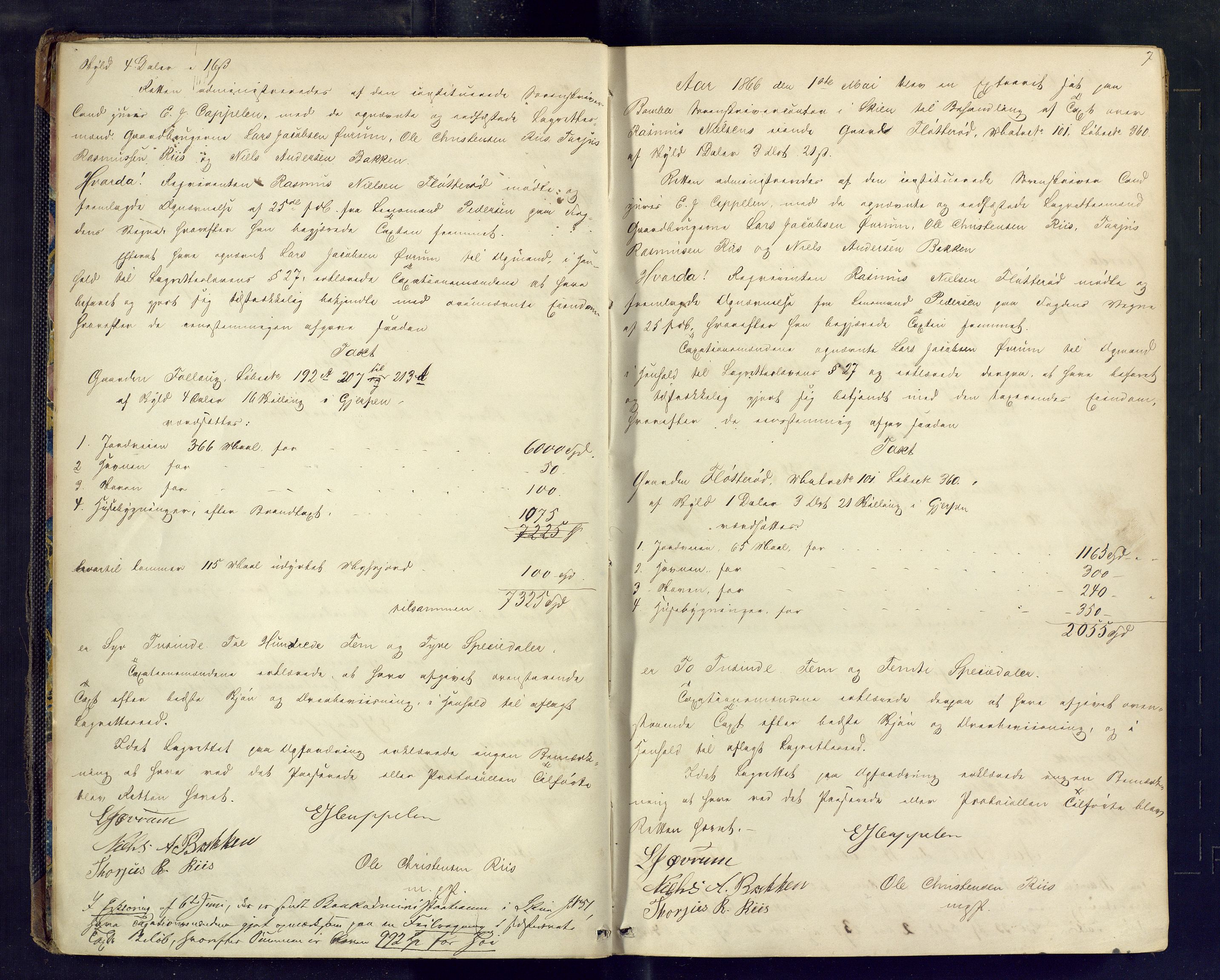 Gjerpen sorenskriveri, AV/SAKO-A-216/F/Fb/L0003: Ekstrarettsprotokoll, 1866-1870, p. 6-7