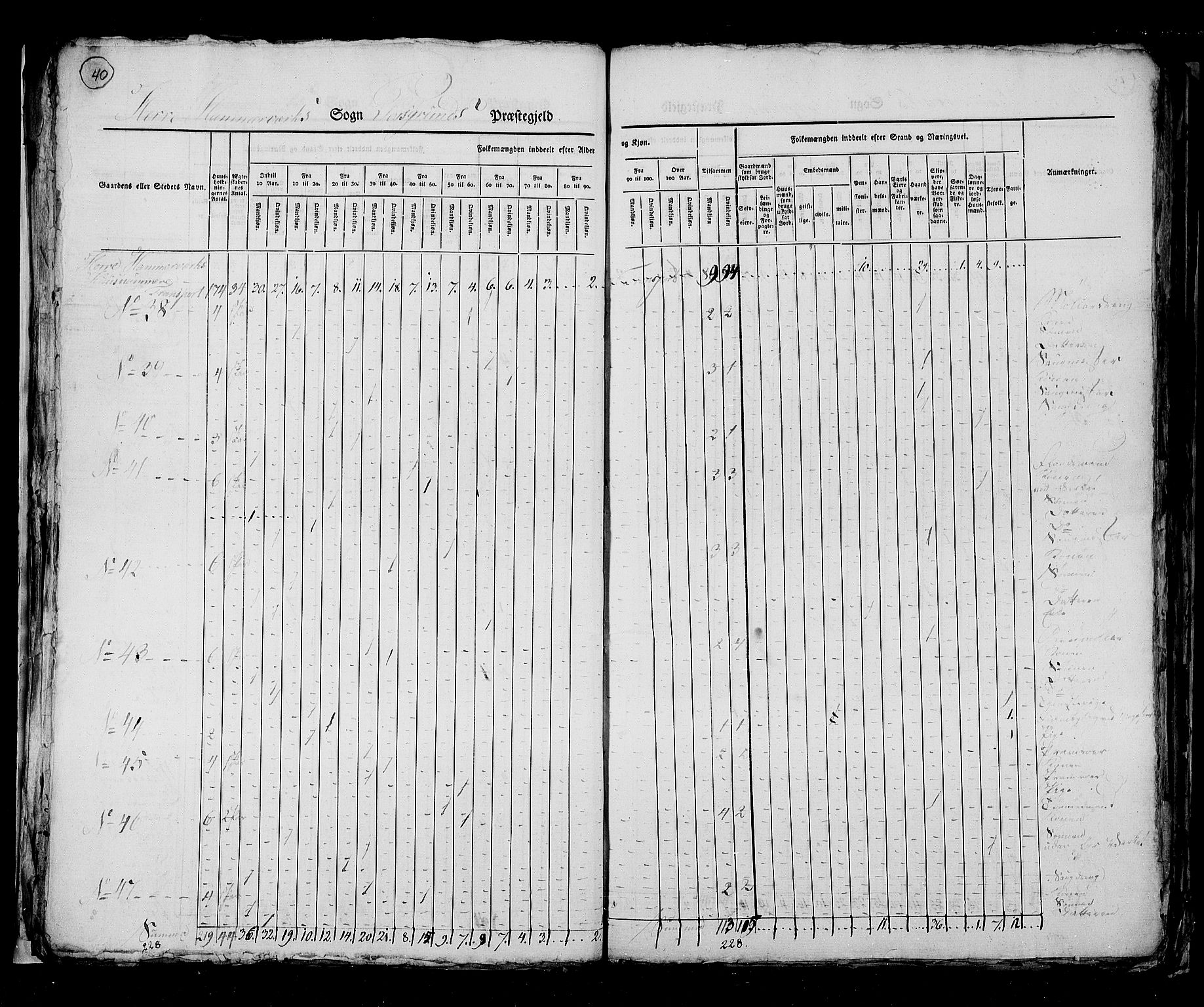 RA, Census 1825, vol. 9: Bratsberg amt, 1825, p. 40