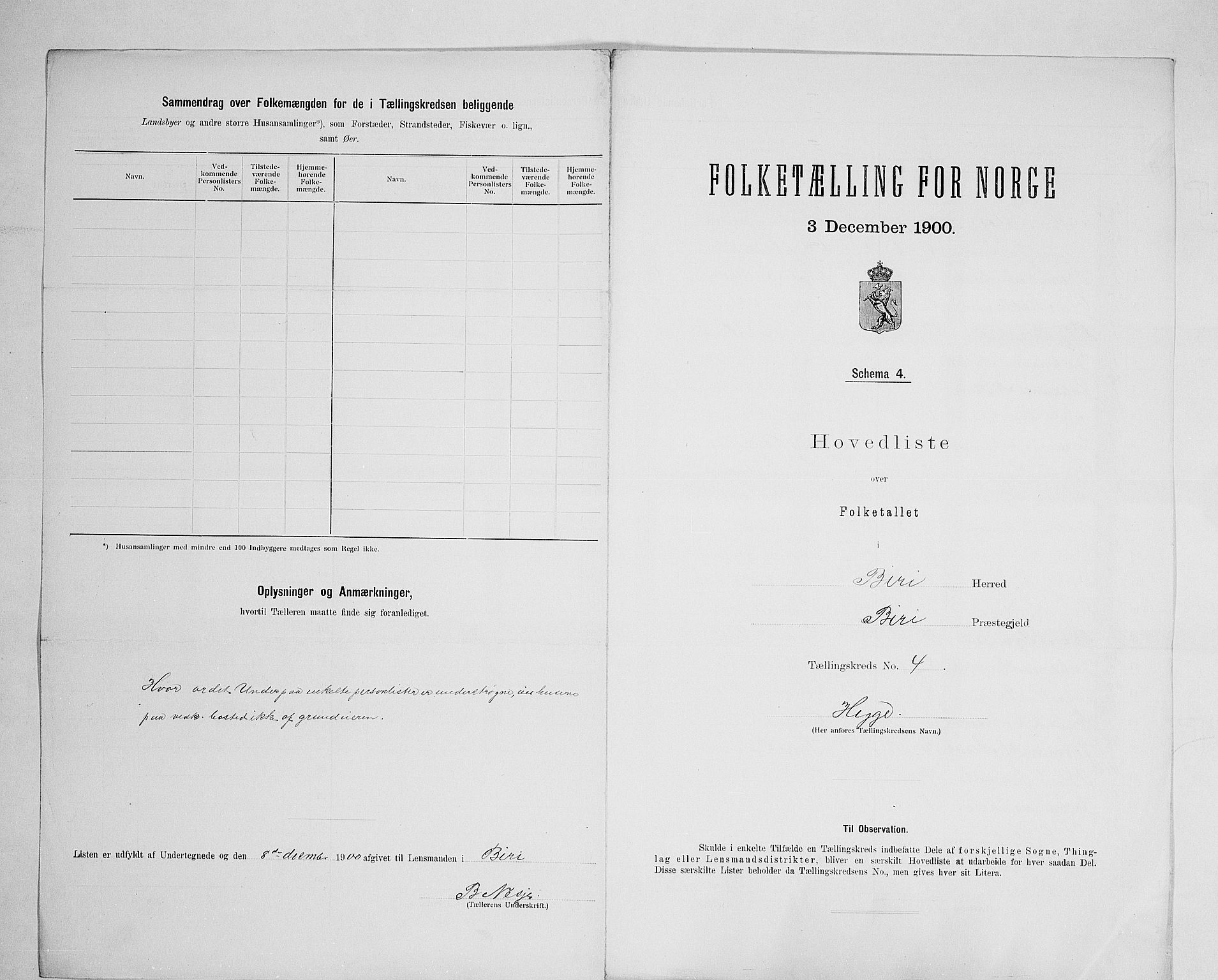 SAH, 1900 census for Biri, 1900, p. 27