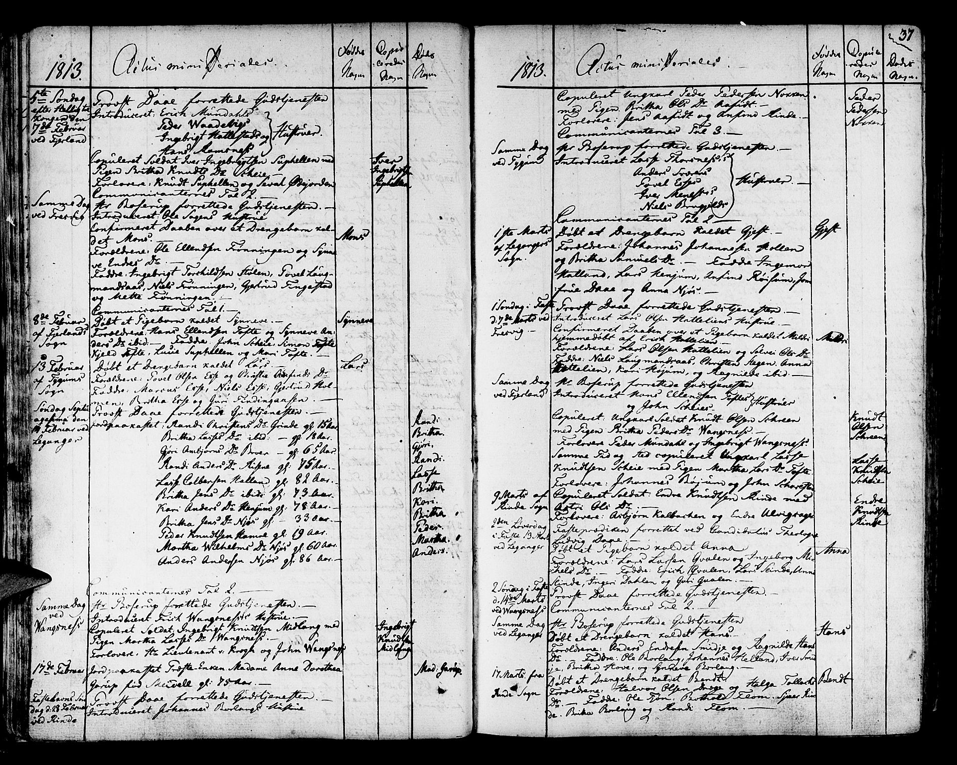 Leikanger sokneprestembete, AV/SAB-A-81001/H/Haa/Haaa/L0006: Parish register (official) no. A 6, 1810-1838, p. 37