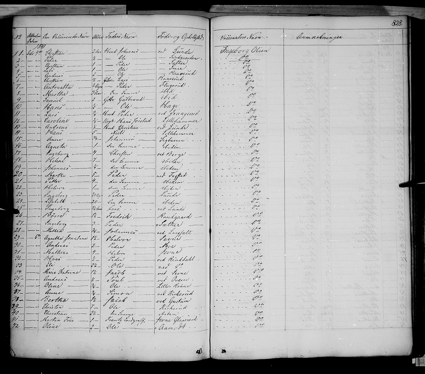 Fåberg prestekontor, SAH/PREST-086/H/Ha/Haa/L0005: Parish register (official) no. 5, 1836-1854, p. 827-828