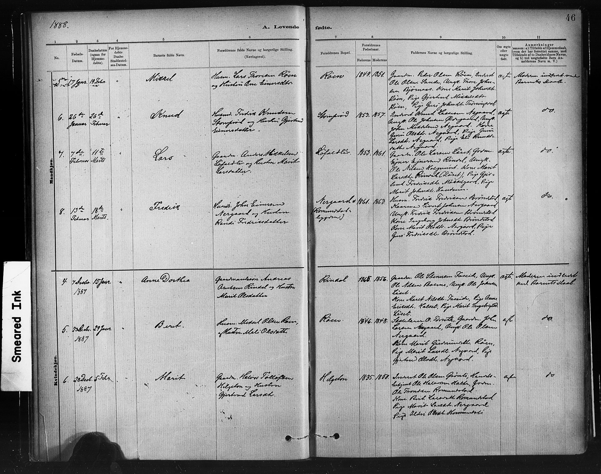 Ministerialprotokoller, klokkerbøker og fødselsregistre - Møre og Romsdal, AV/SAT-A-1454/598/L1069: Parish register (official) no. 598A03, 1882-1895, p. 46