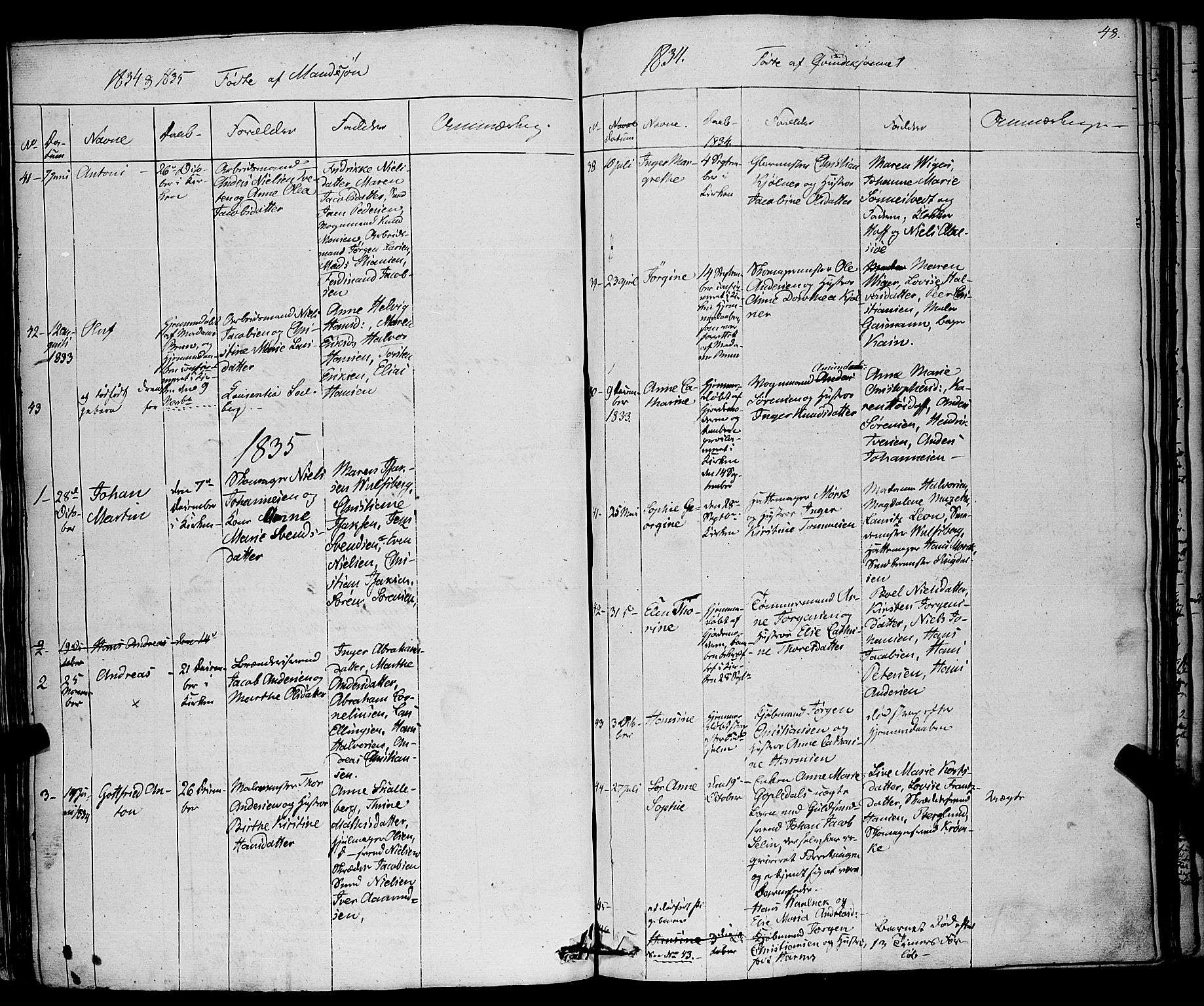 Larvik kirkebøker, SAKO/A-352/F/Fa/L0002: Parish register (official) no. I 2, 1825-1847, p. 48