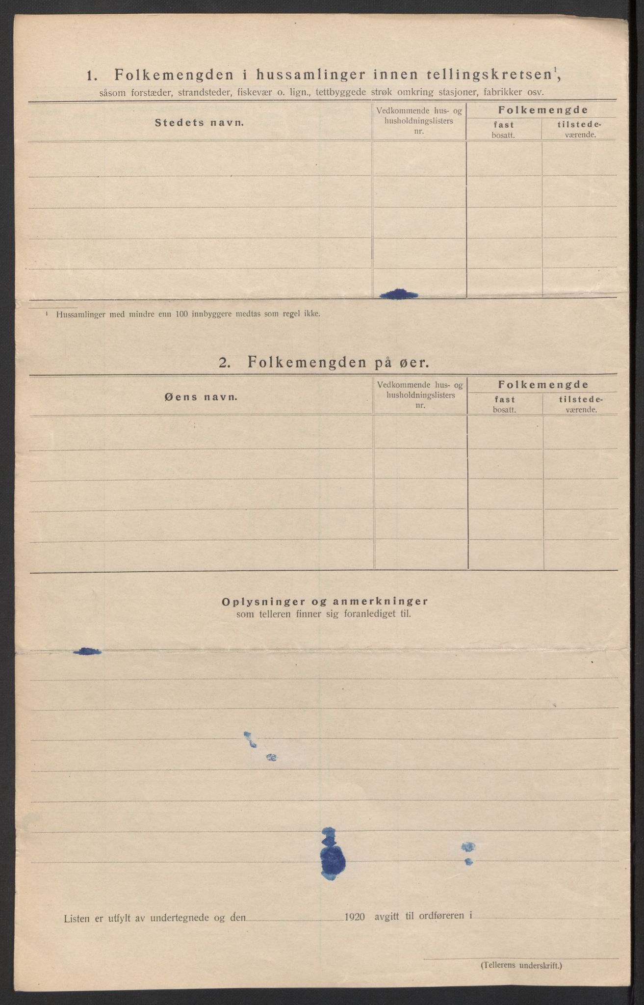 SAH, 1920 census for Elverum, 1920, p. 88