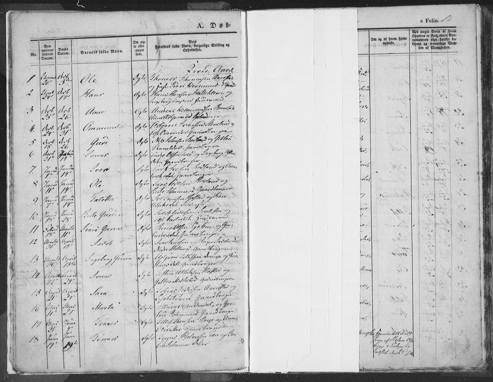 Helleland sokneprestkontor, AV/SAST-A-101810: Parish register (official) no. A 6.1, 1834-1863, p. 11