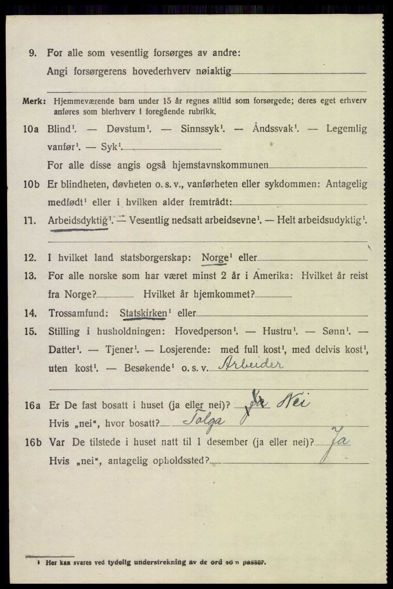 SAH, 1920 census for Øvre Rendal, 1920, p. 1576