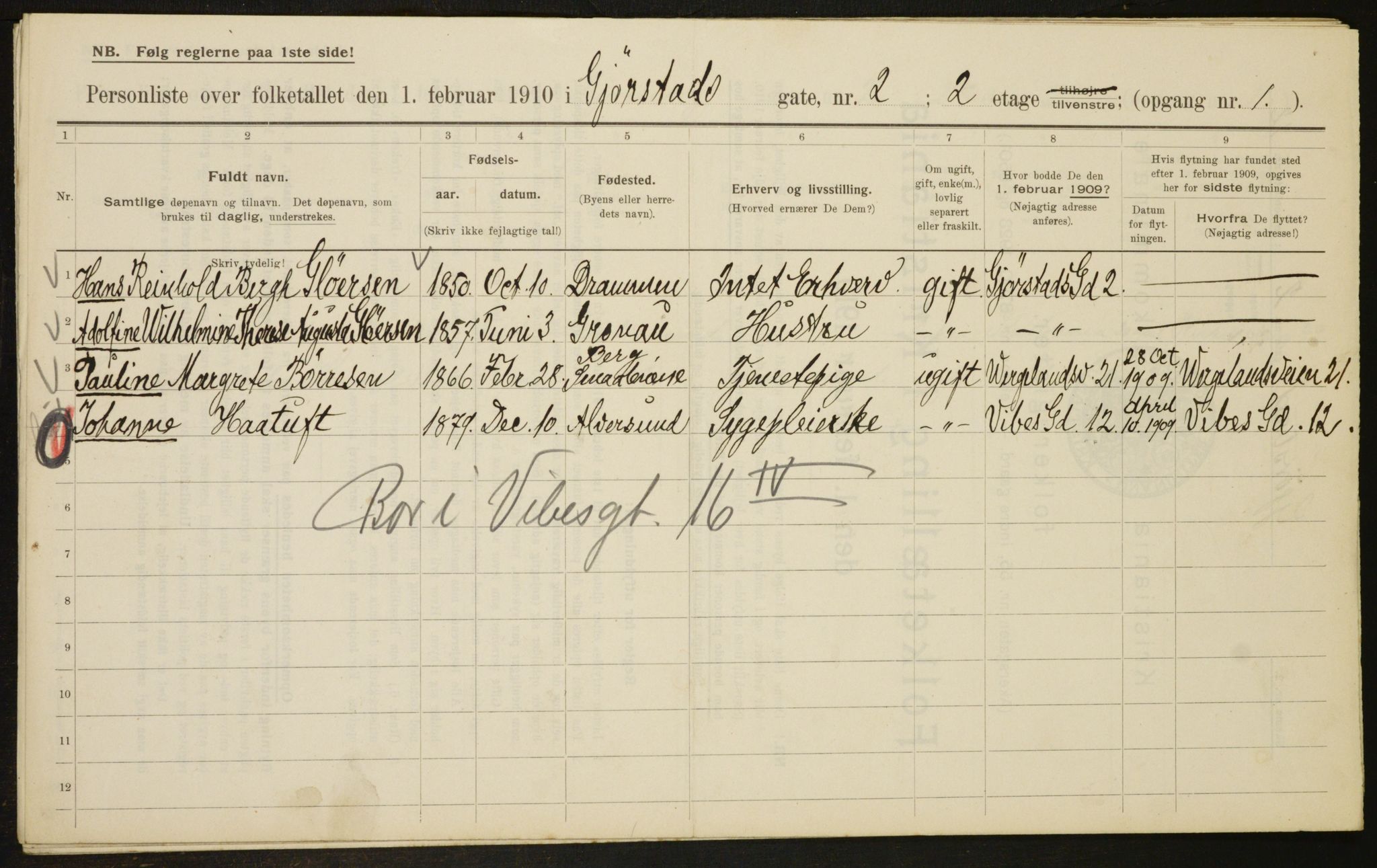 OBA, Municipal Census 1910 for Kristiania, 1910, p. 27858