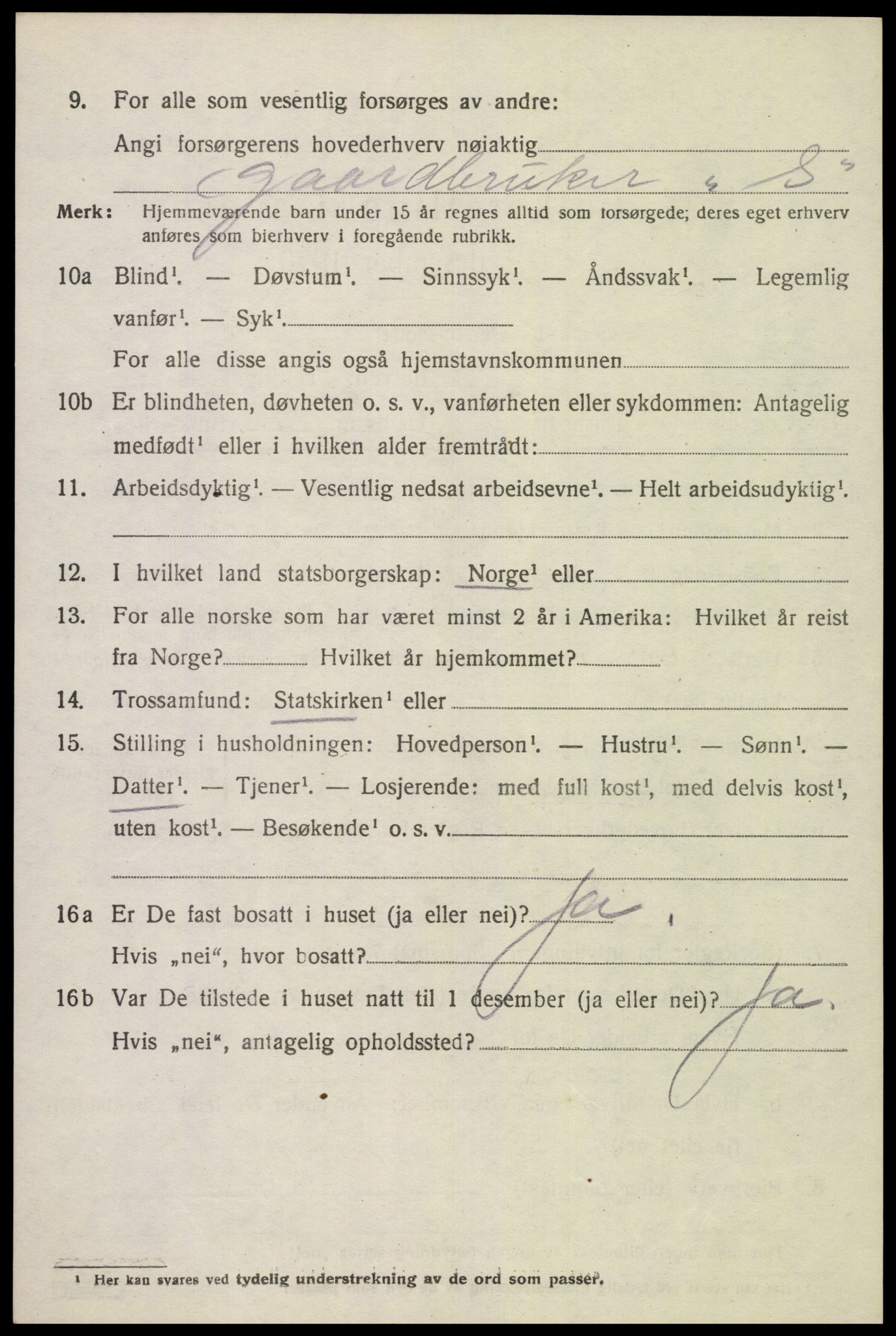 SAK, 1920 census for Kvinesdal, 1920, p. 1818