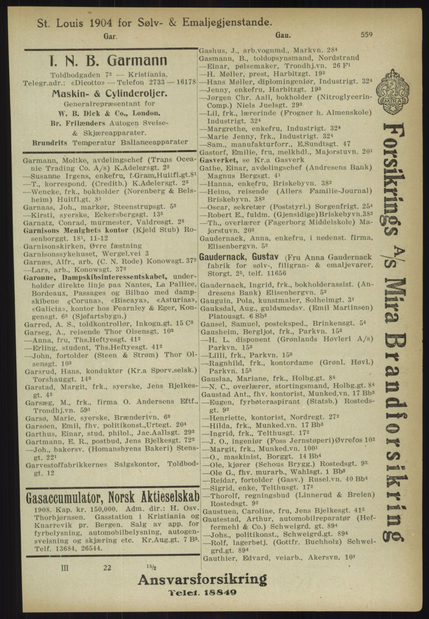 Kristiania/Oslo adressebok, PUBL/-, 1918, p. 584