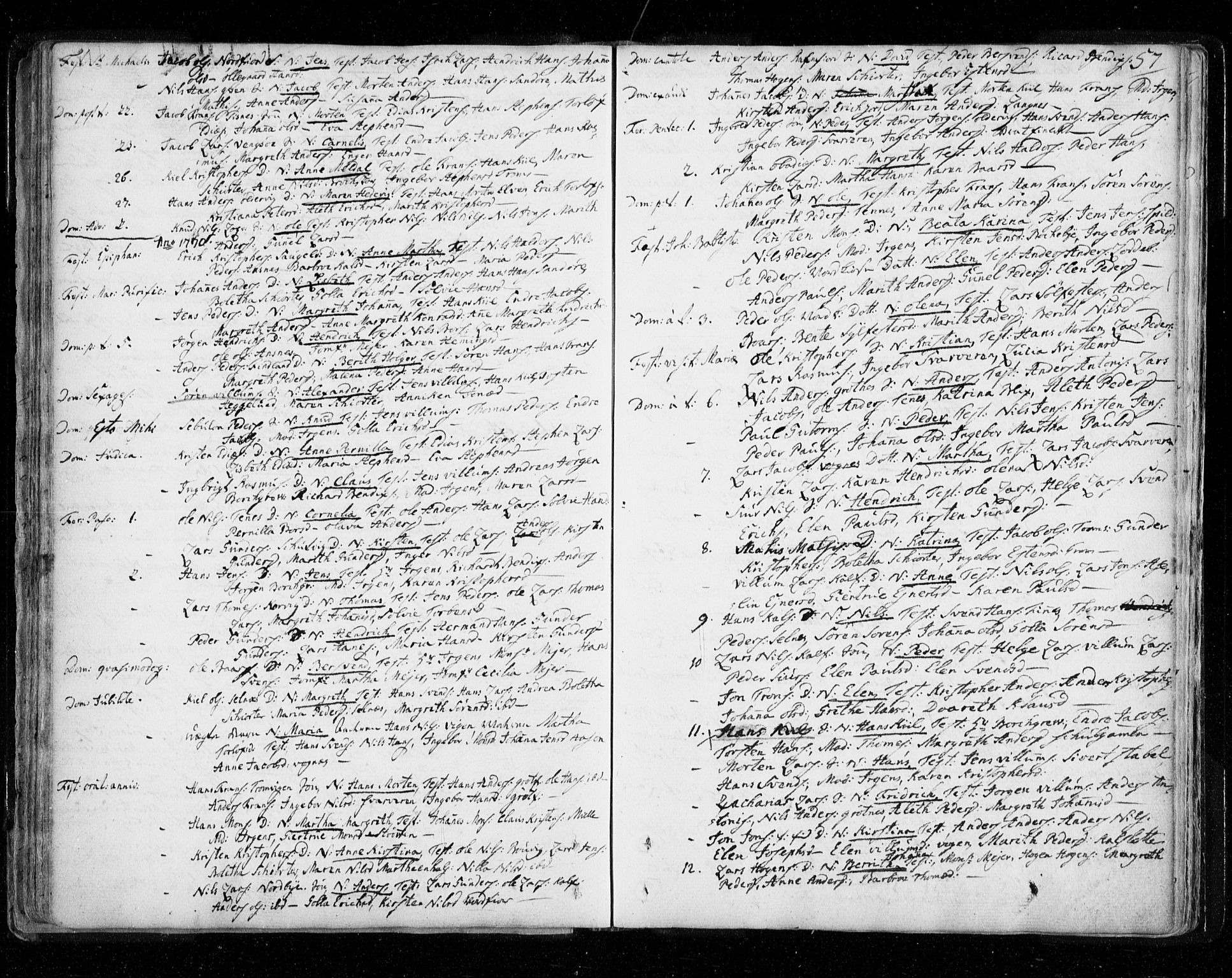 Tromsø sokneprestkontor/stiftsprosti/domprosti, AV/SATØ-S-1343/G/Ga/L0002kirke: Parish register (official) no. 2, 1753-1778, p. 57