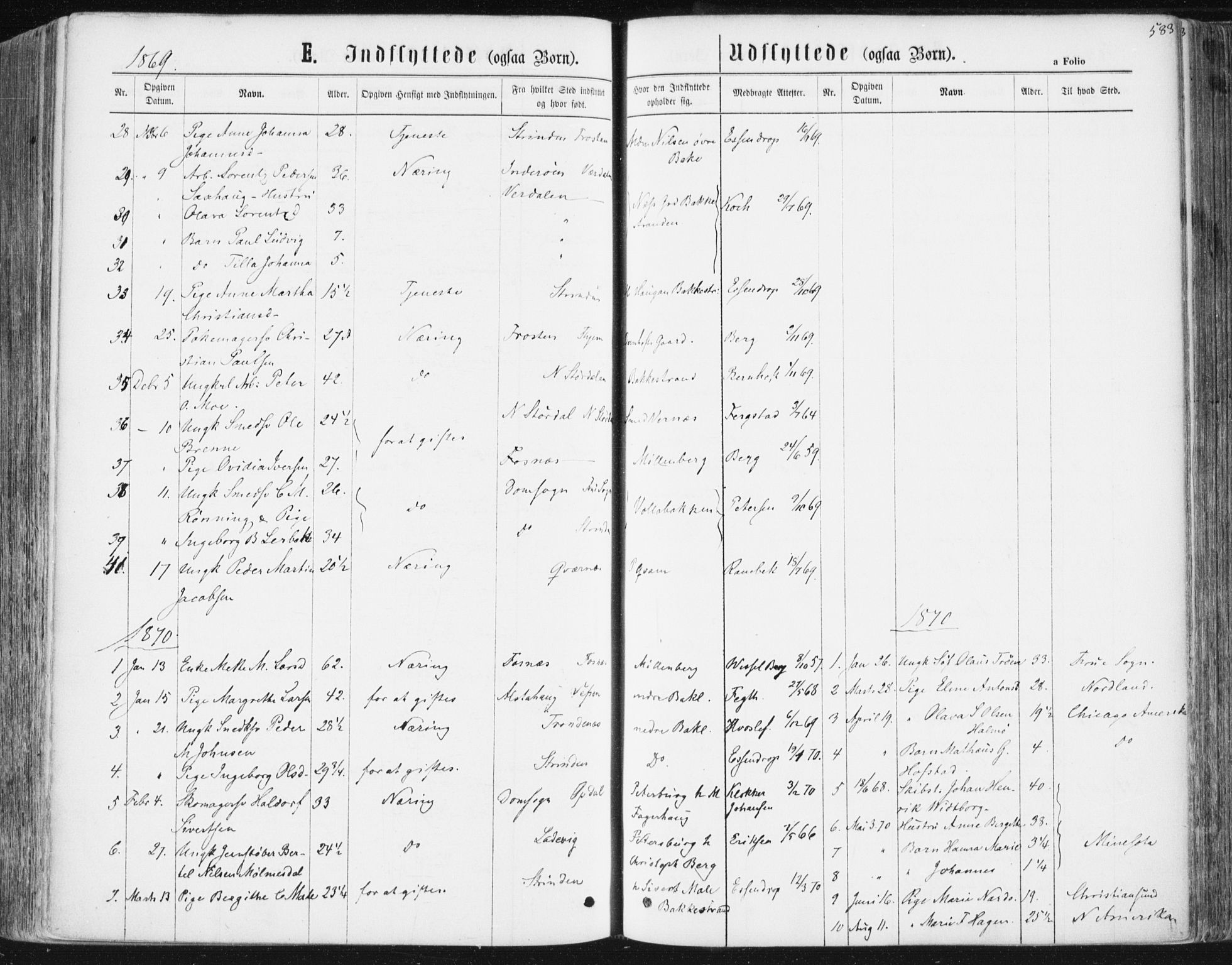 Ministerialprotokoller, klokkerbøker og fødselsregistre - Sør-Trøndelag, SAT/A-1456/604/L0186: Parish register (official) no. 604A07, 1866-1877, p. 583