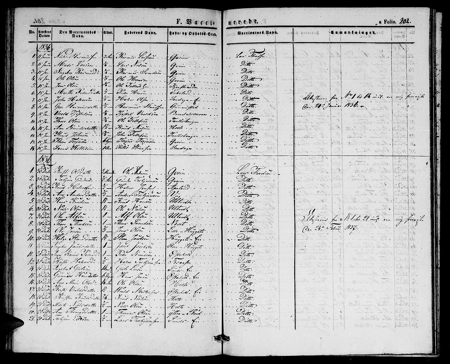 Gjerstad sokneprestkontor, SAK/1111-0014/F/Fa/Faa/L0005: Parish register (official) no. A 5, 1829-1841, p. 202
