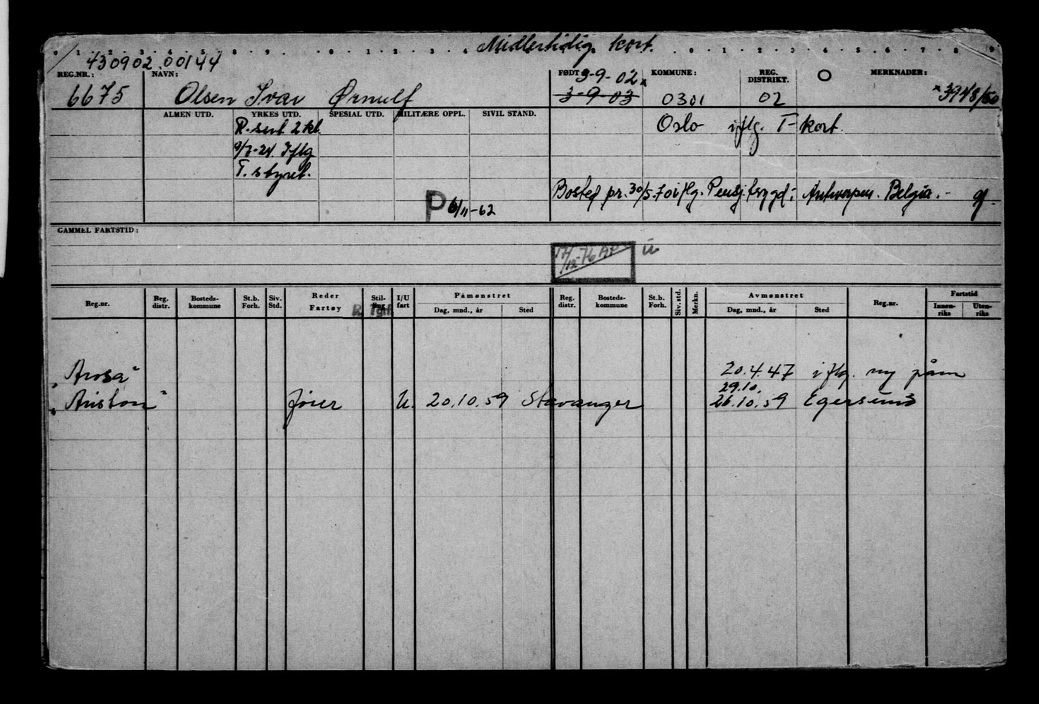 Direktoratet for sjømenn, AV/RA-S-3545/G/Gb/L0046: Hovedkort, 1902, p. 27