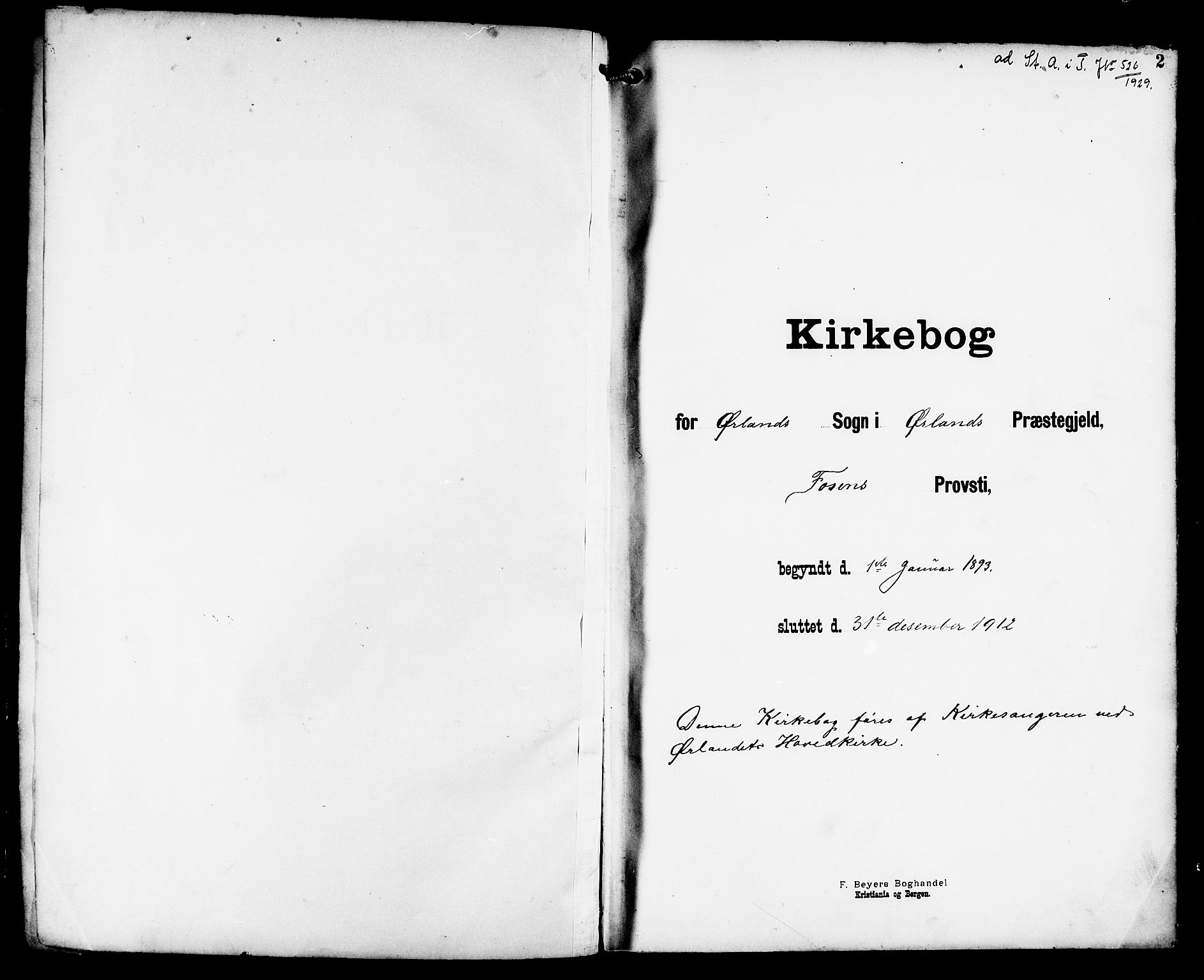 Ministerialprotokoller, klokkerbøker og fødselsregistre - Sør-Trøndelag, SAT/A-1456/659/L0746: Parish register (copy) no. 659C03, 1893-1912, p. 2