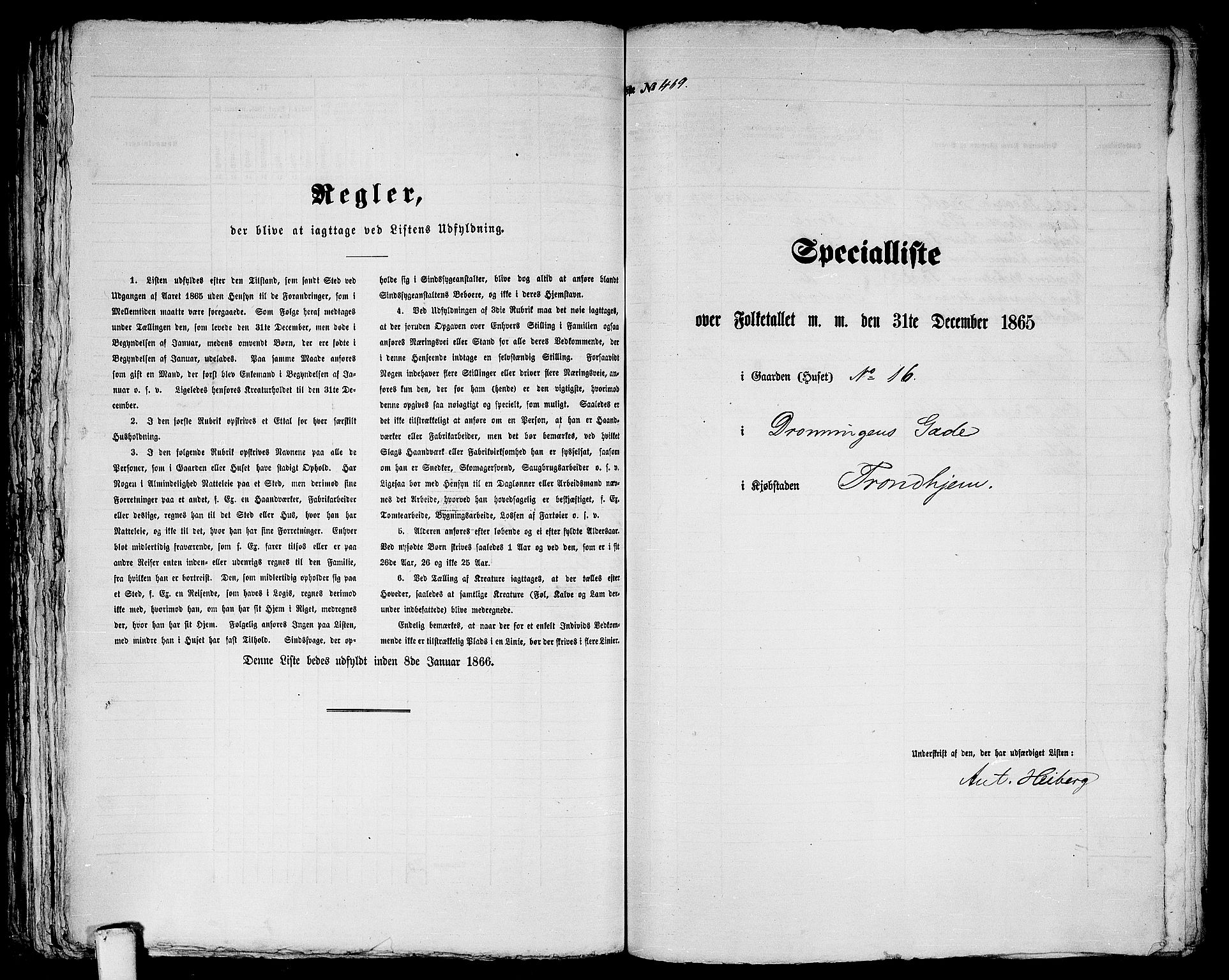 RA, 1865 census for Trondheim, 1865, p. 982