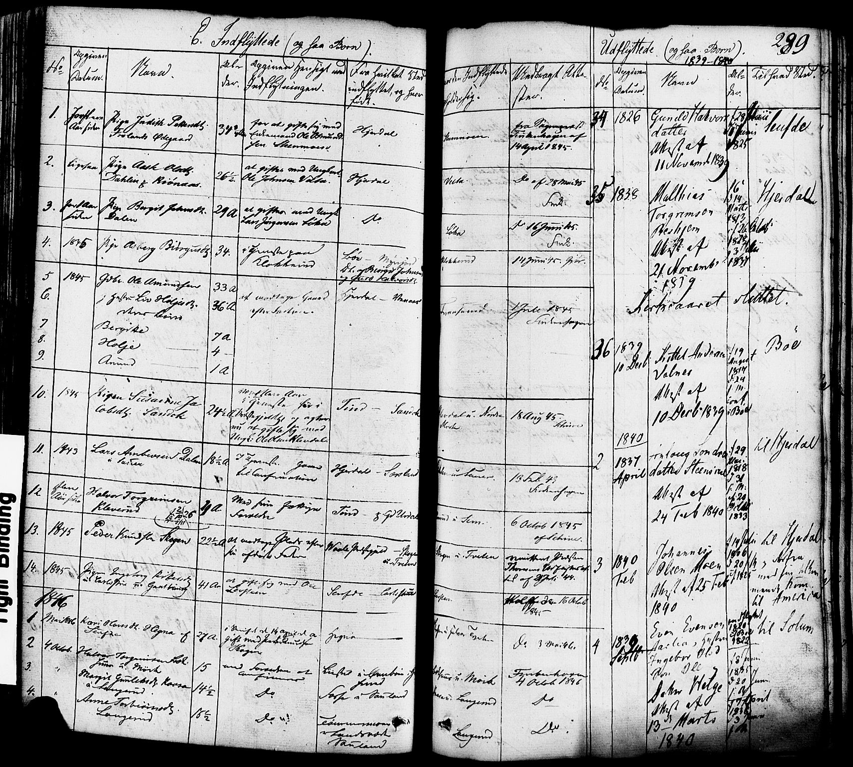 Heddal kirkebøker, AV/SAKO-A-268/F/Fa/L0006: Parish register (official) no. I 6, 1837-1854, p. 289