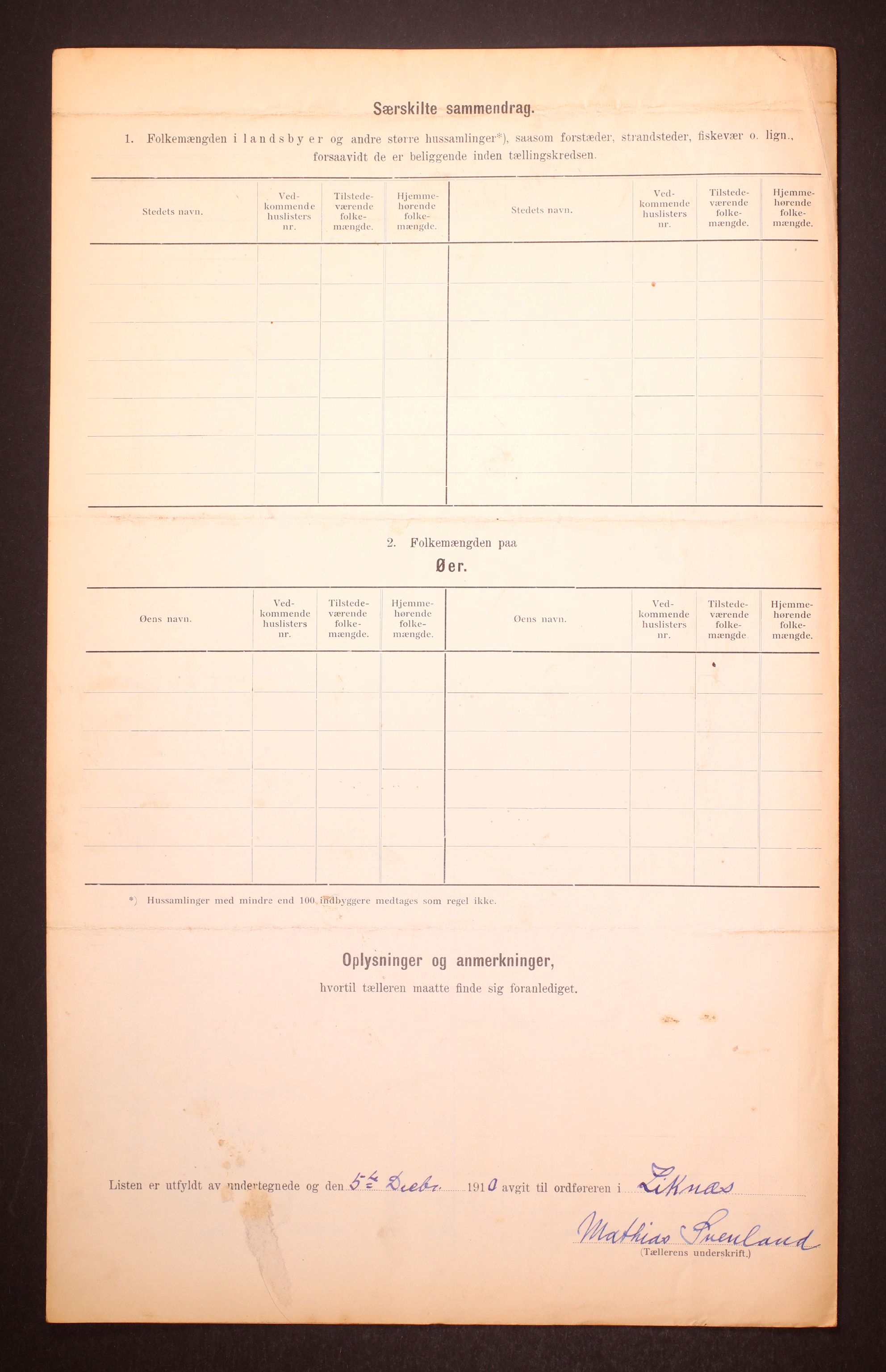 RA, 1910 census for Liknes, 1910, p. 24
