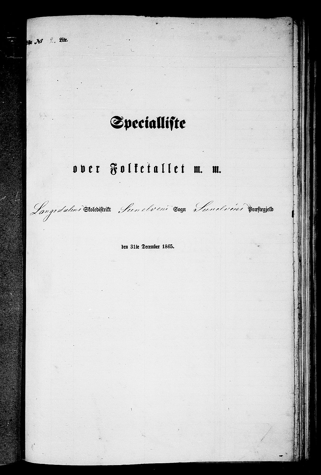RA, 1865 census for Sunnylven, 1865, p. 19