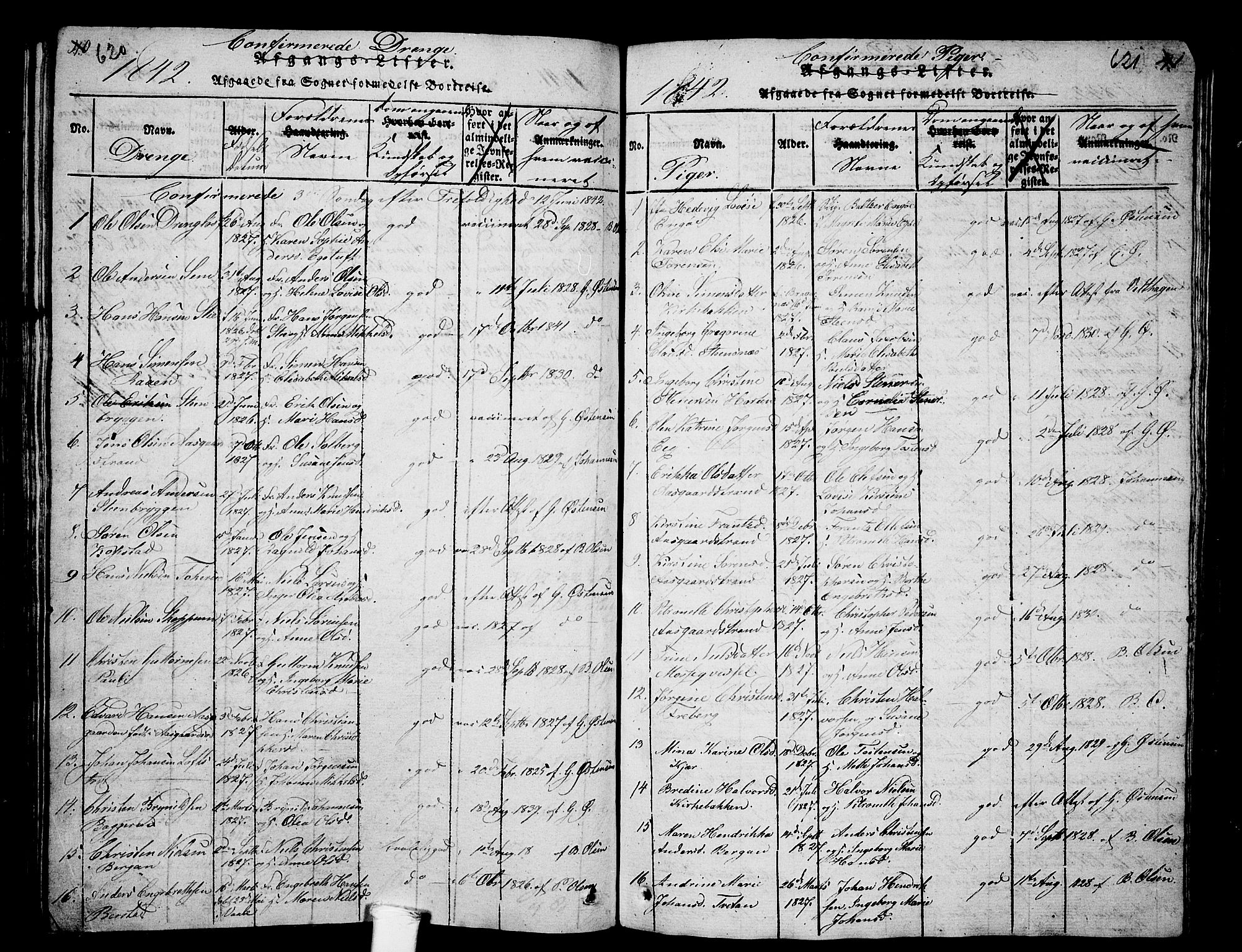 Borre kirkebøker, AV/SAKO-A-338/G/Ga/L0001: Parish register (copy) no. I 1, 1815-1851, p. 620-621