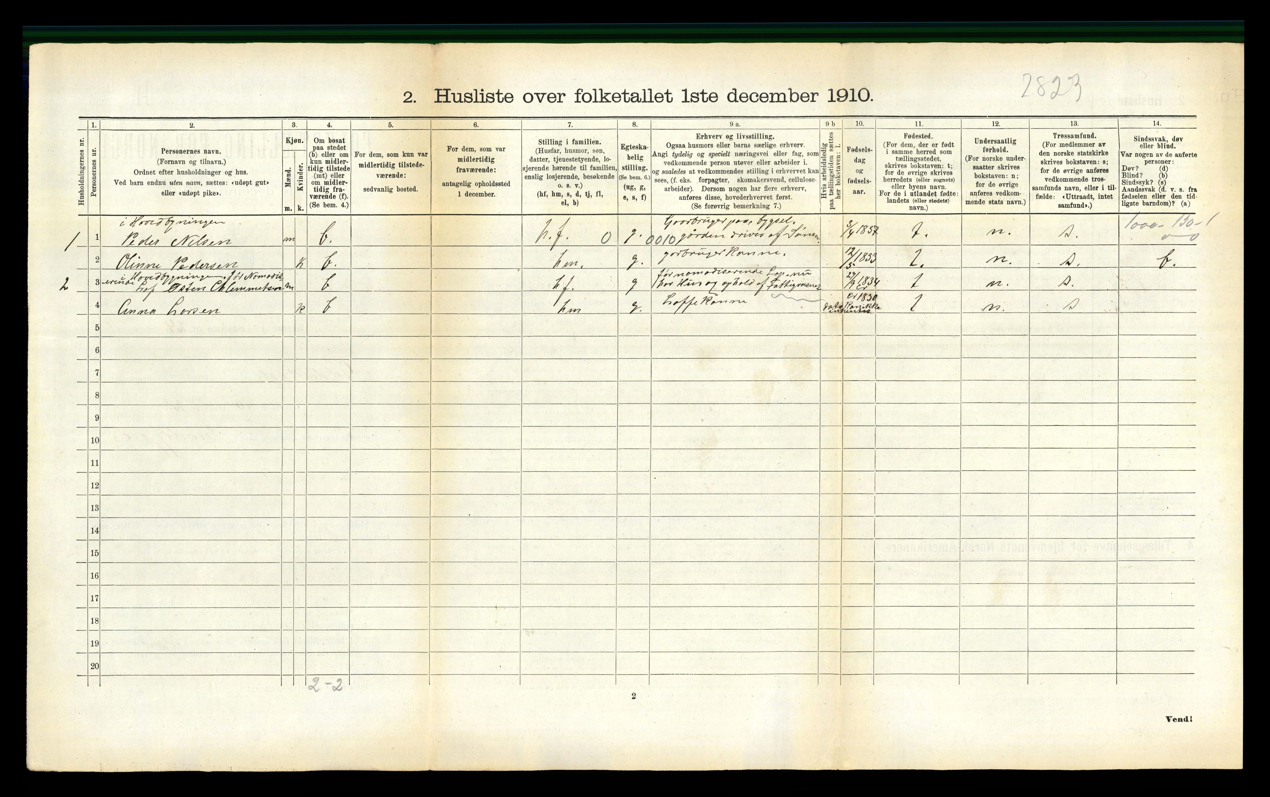 RA, 1910 census for Gildeskål, 1910, p. 726