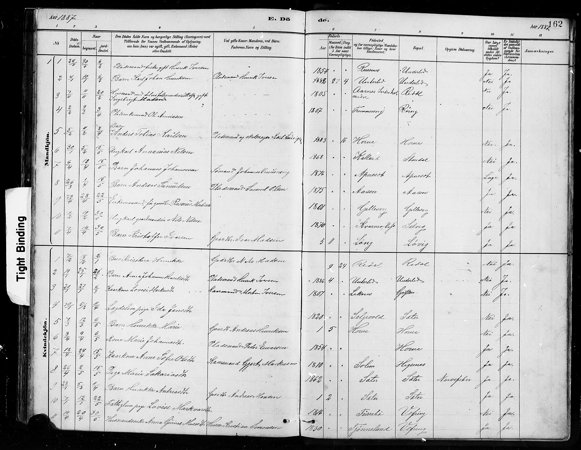 Førde sokneprestembete, SAB/A-79901/H/Hab/Habe/L0001: Parish register (copy) no. E 1, 1881-1920, p. 162