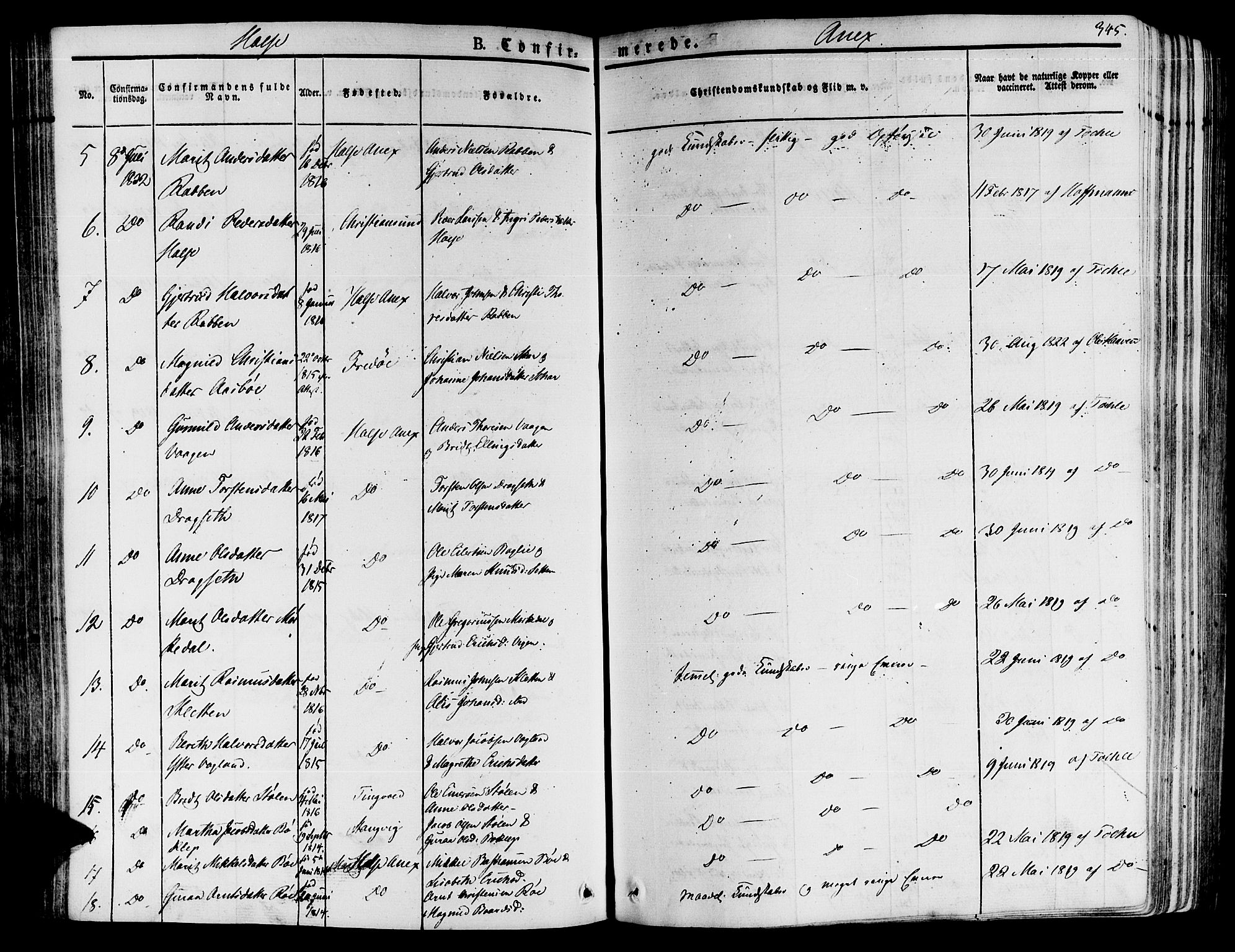 Ministerialprotokoller, klokkerbøker og fødselsregistre - Møre og Romsdal, AV/SAT-A-1454/592/L1025: Parish register (official) no. 592A03 /2, 1831-1849, p. 345