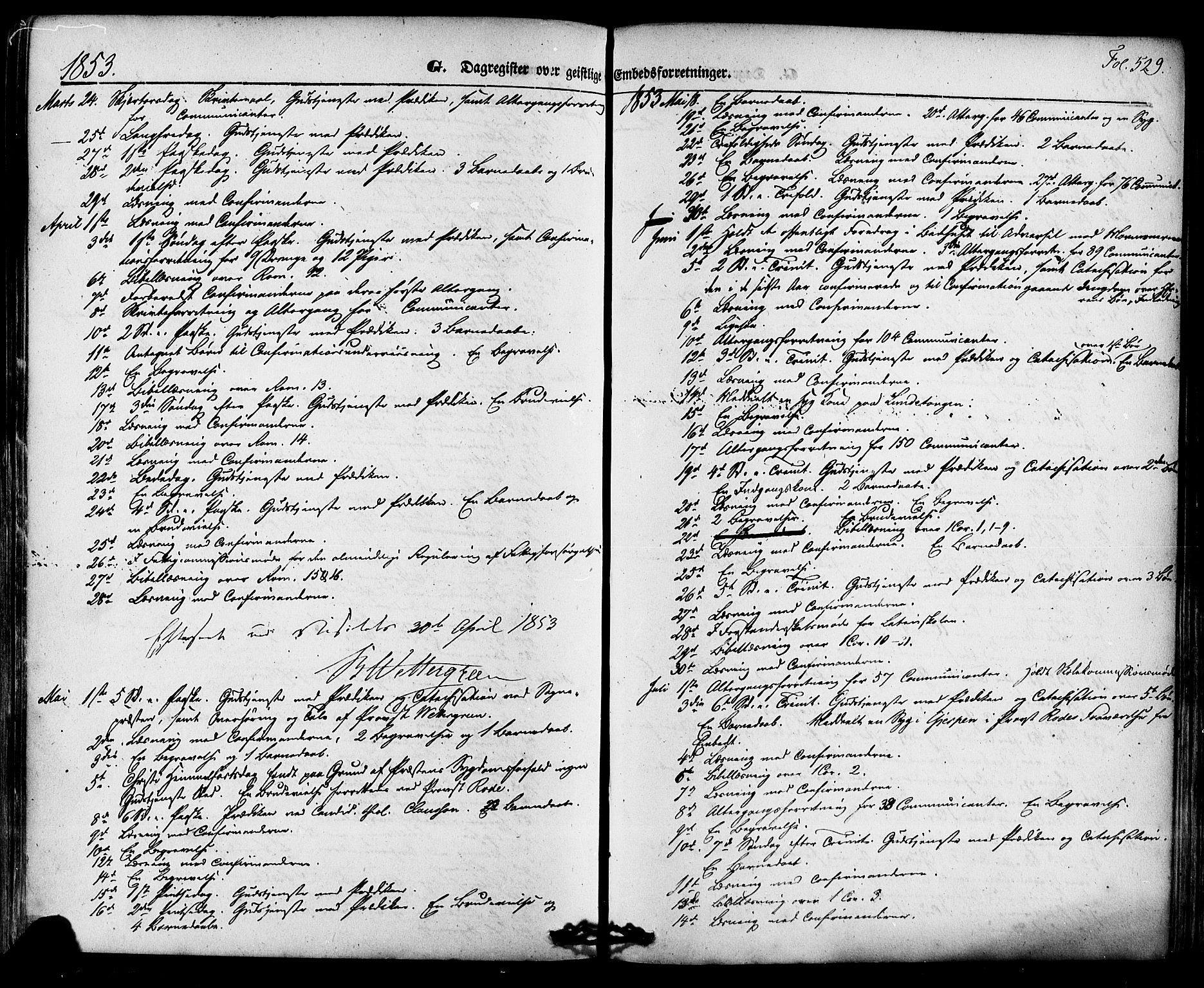 Skien kirkebøker, SAKO/A-302/F/Fa/L0006a: Parish register (official) no. 6A, 1843-1856, p. 529