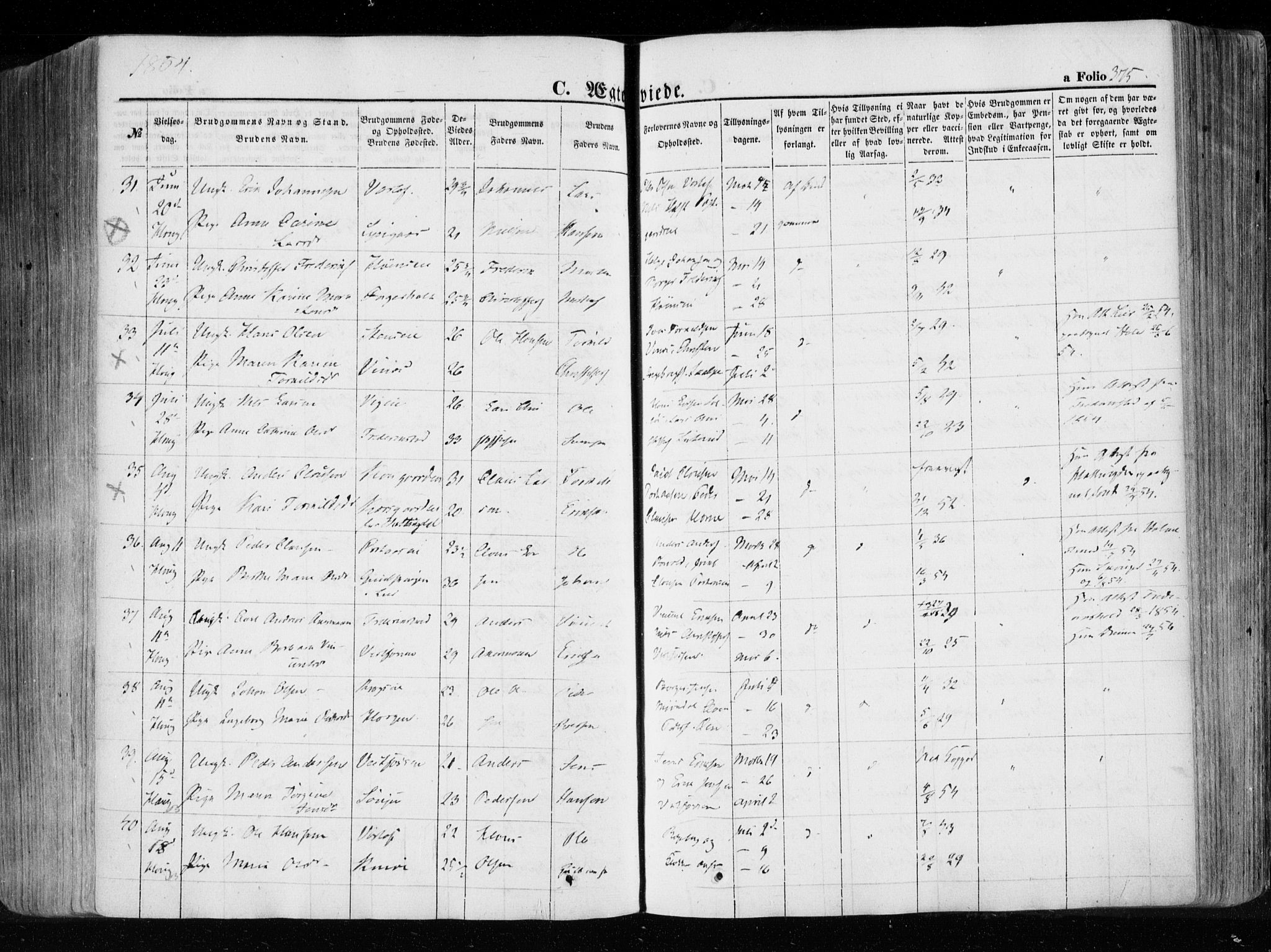 Eiker kirkebøker, AV/SAKO-A-4/F/Fa/L0014: Parish register (official) no. I 14, 1846-1854, p. 375