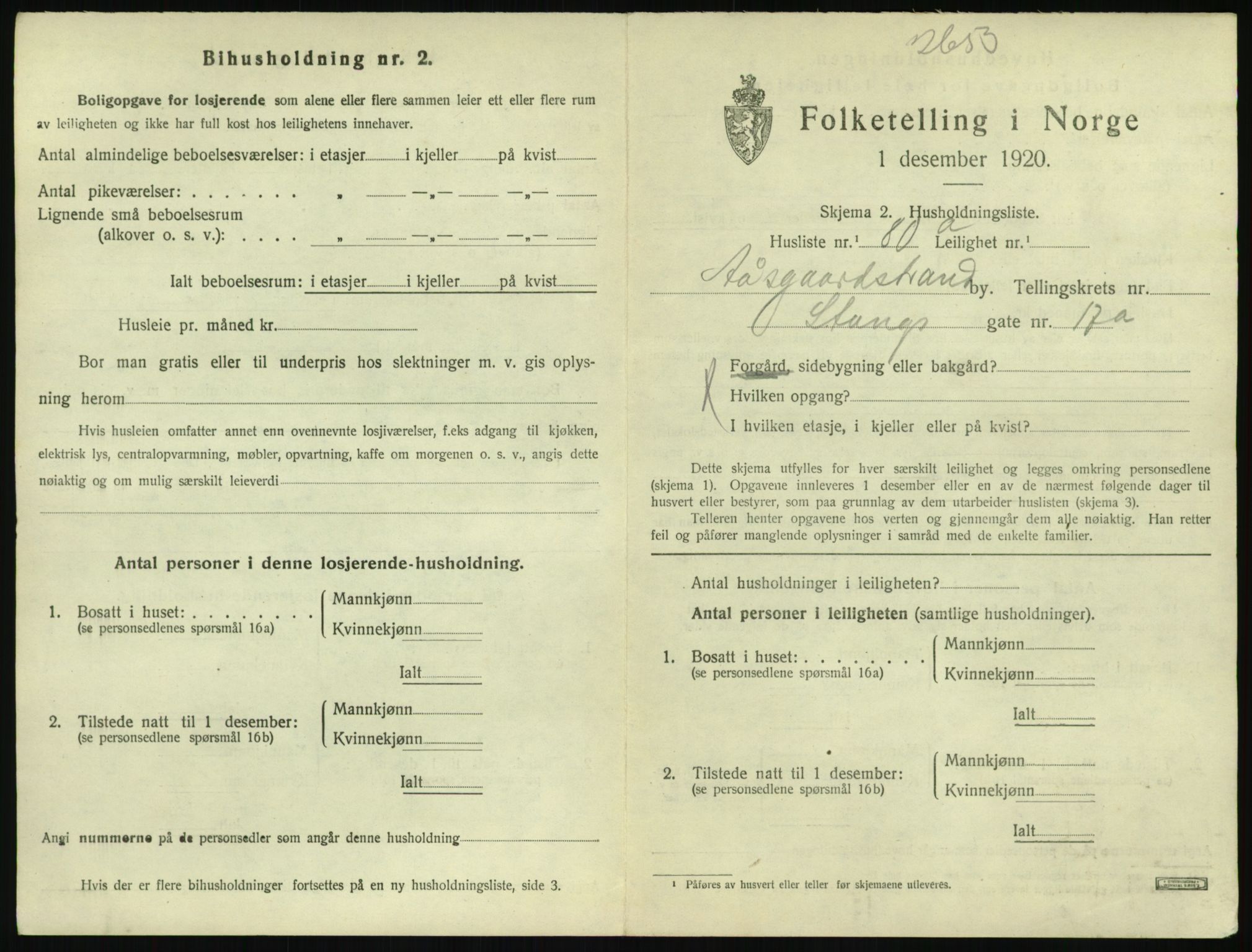 SAKO, 1920 census for Åsgårdstrand, 1920, p. 517